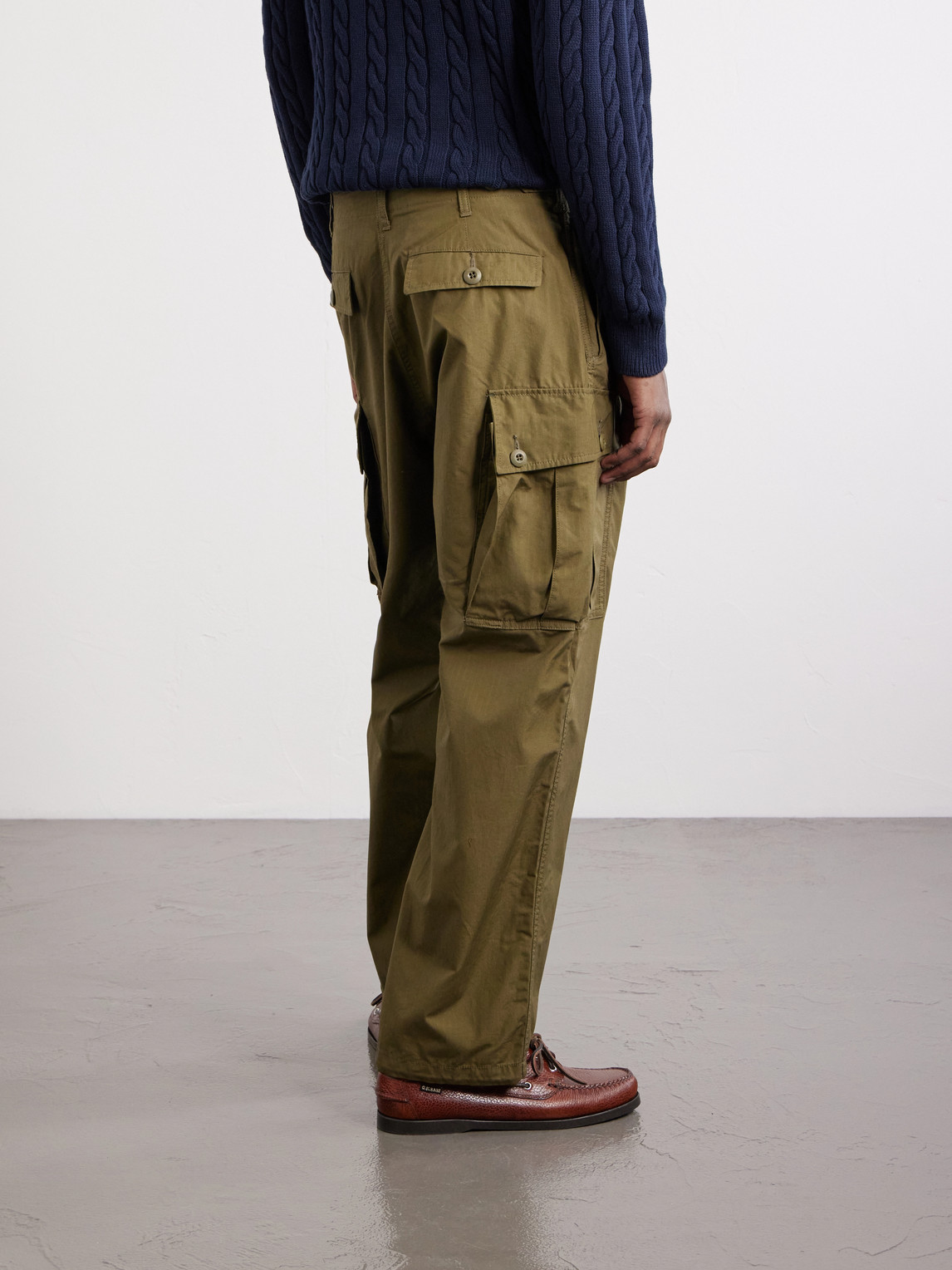  Beams Plus - Cotton-ripstop Cargo Trousers - Men - Green - S 