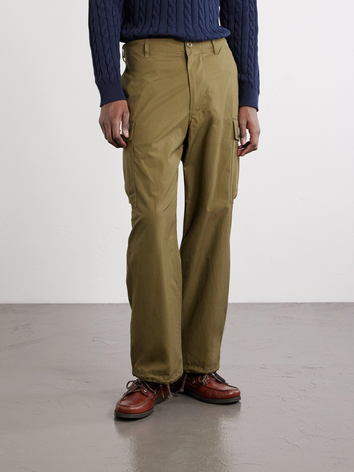  Beams Plus - Cotton-ripstop Cargo Trousers - Men - Green - S 