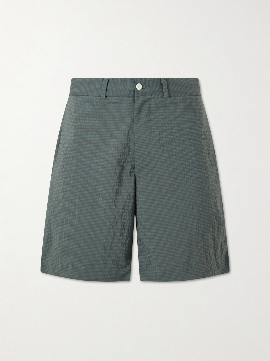 Beams Plus Straight-Leg Checked Seersucker Shorts - Men