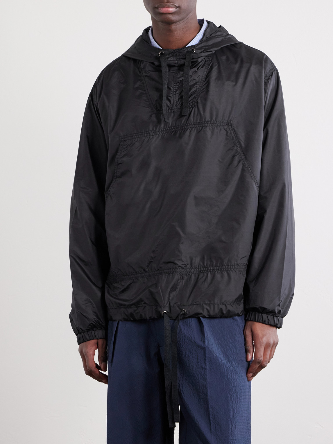  Beams Plus - Mil Wool-blend Hooded Shell Jacket - Men - Black - M 
