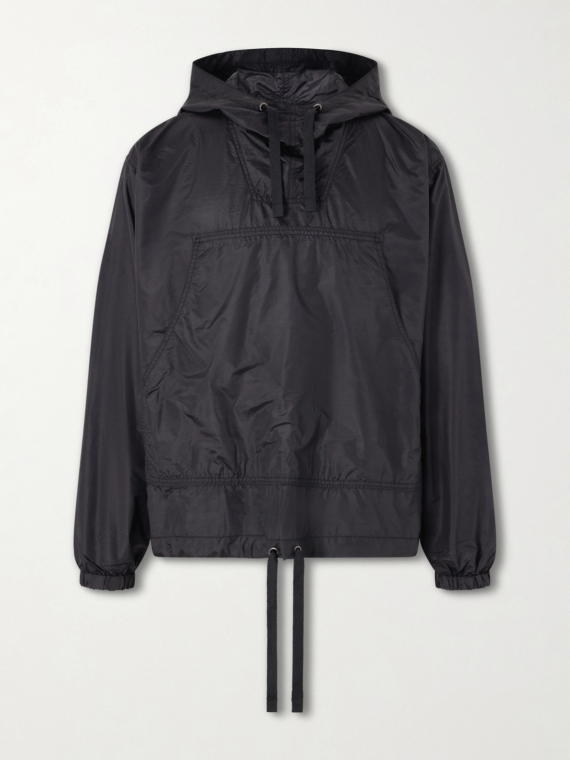 Beams Mil Wool-blend Hooded Shell Jacket In Black