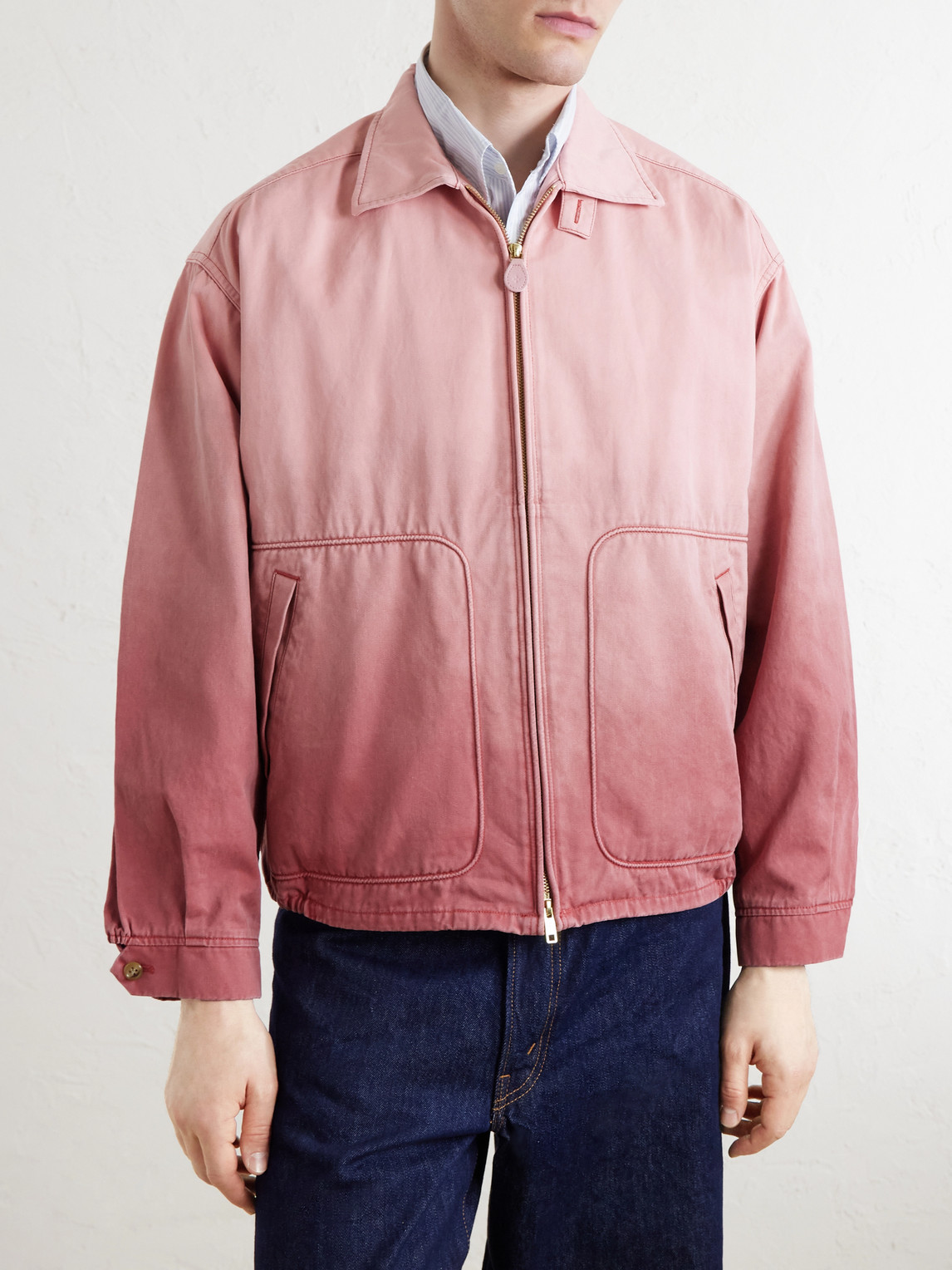  Beams Plus - Cotton-twill Blouson Jacket - Men - Pink - S 