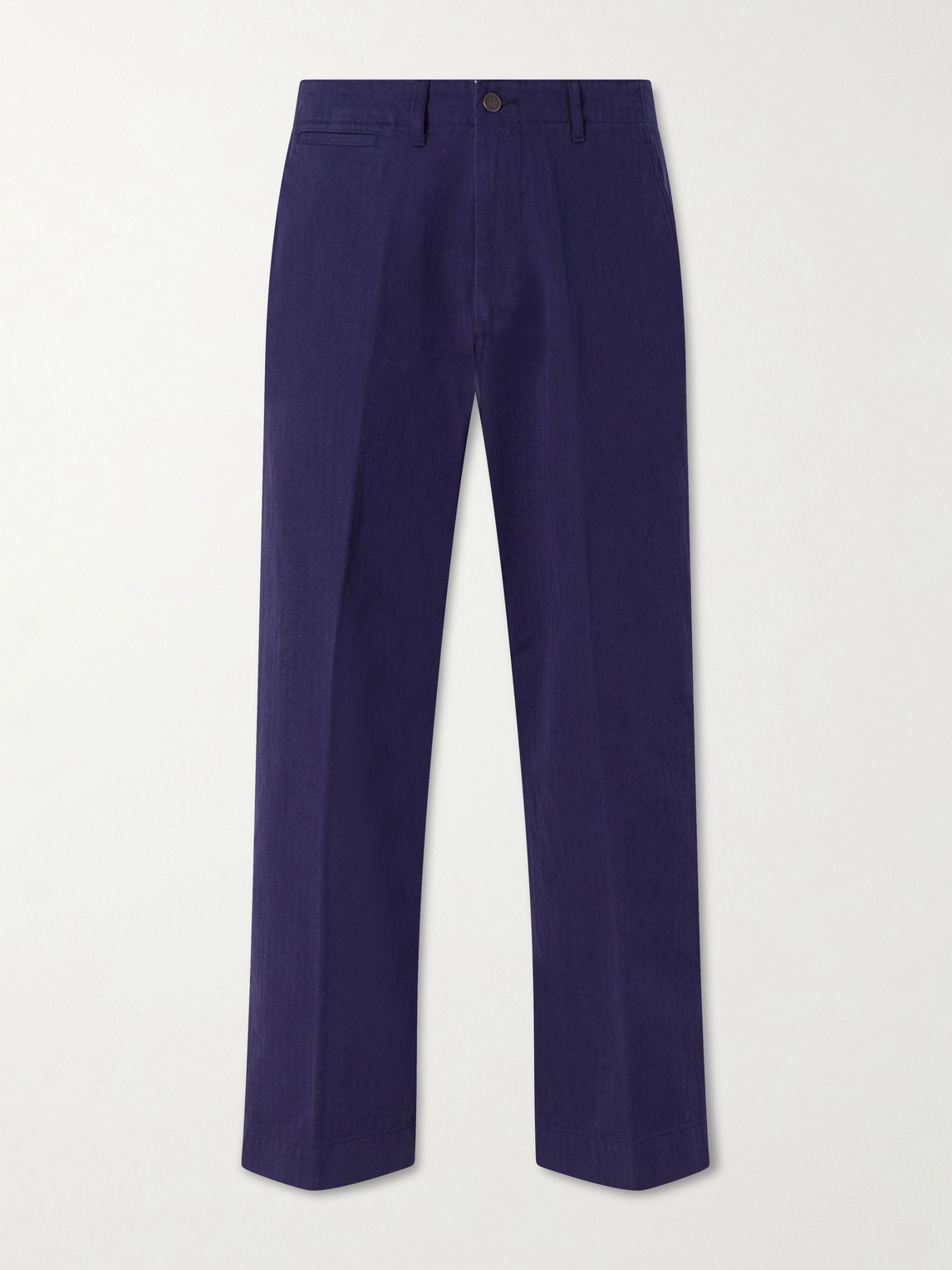 Beams Plus Straight-Leg Herringbone Cotton Trousers - Men