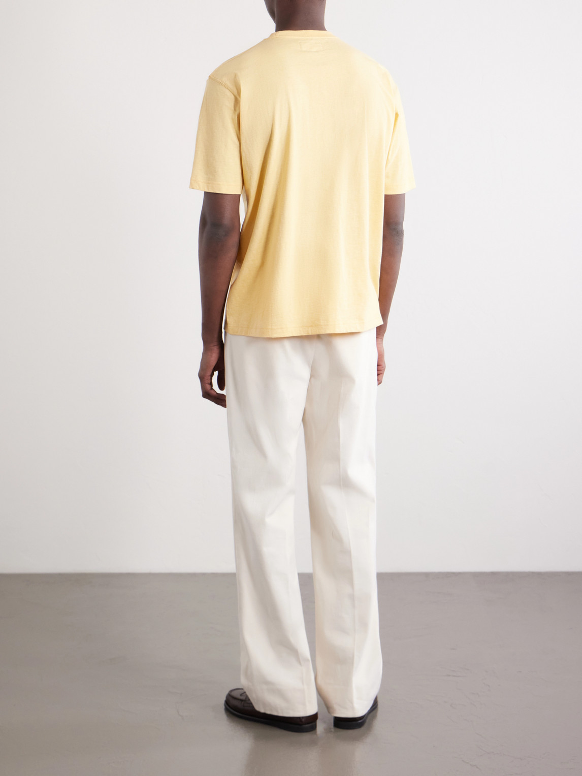  Beams Plus - Embroidered Cotton Polo Shirt - Men - Yellow - S 