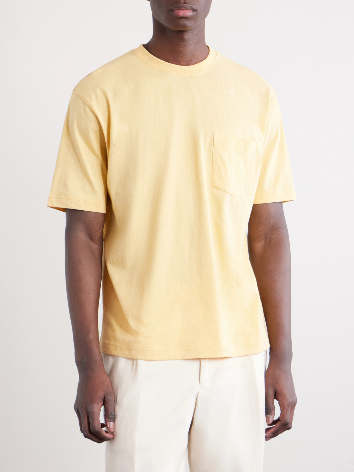  Beams Plus - Embroidered Cotton Polo Shirt - Men - Yellow - S 