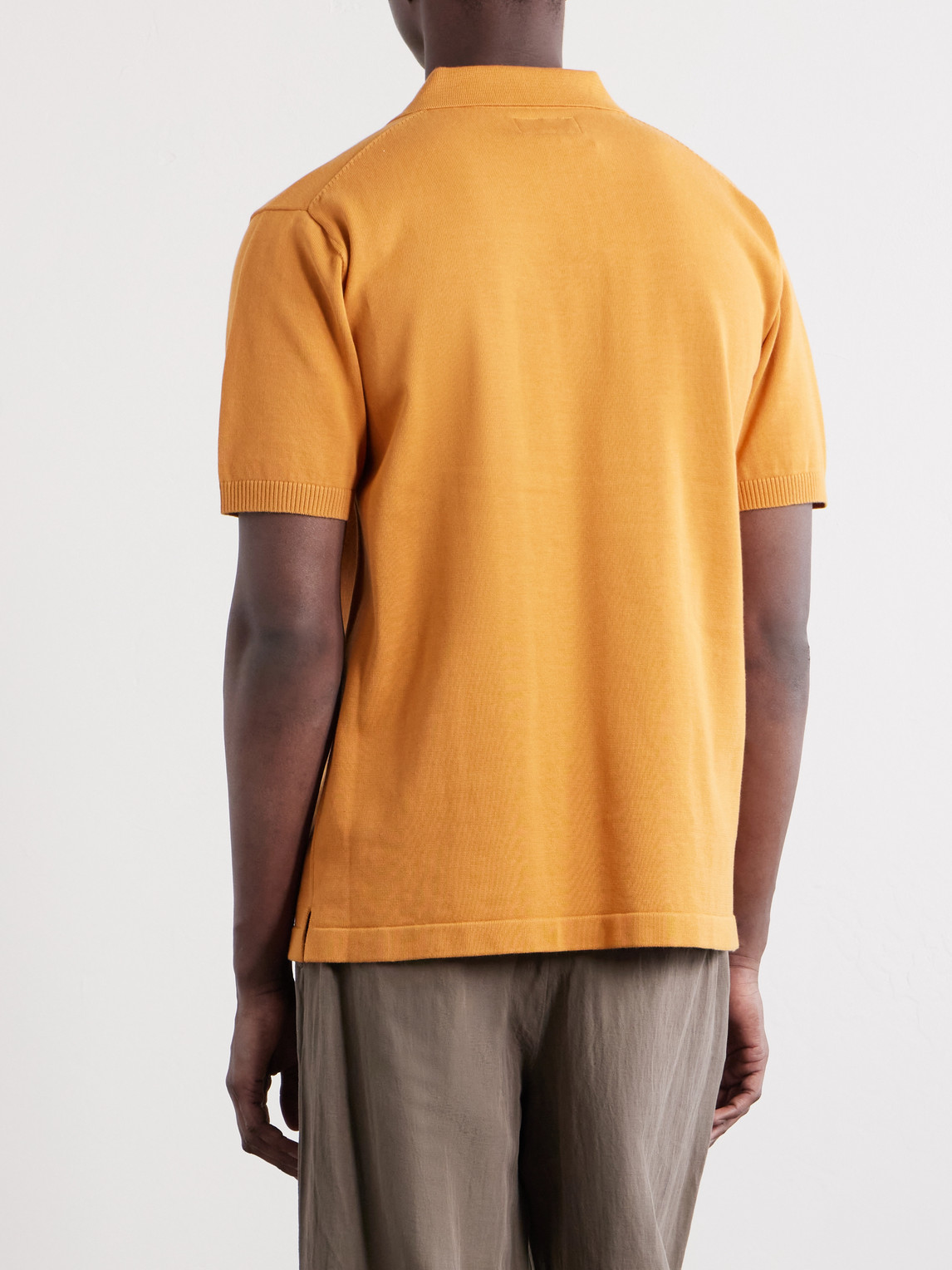  Beams Plus - Cotton Polo Shirt - Men - Orange - S 