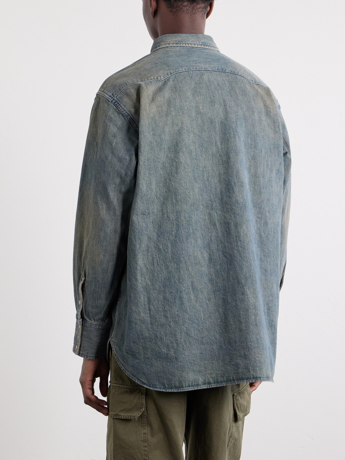 Beams Plus - Western Double Dye Denim Shirt - Men - Blue - S 