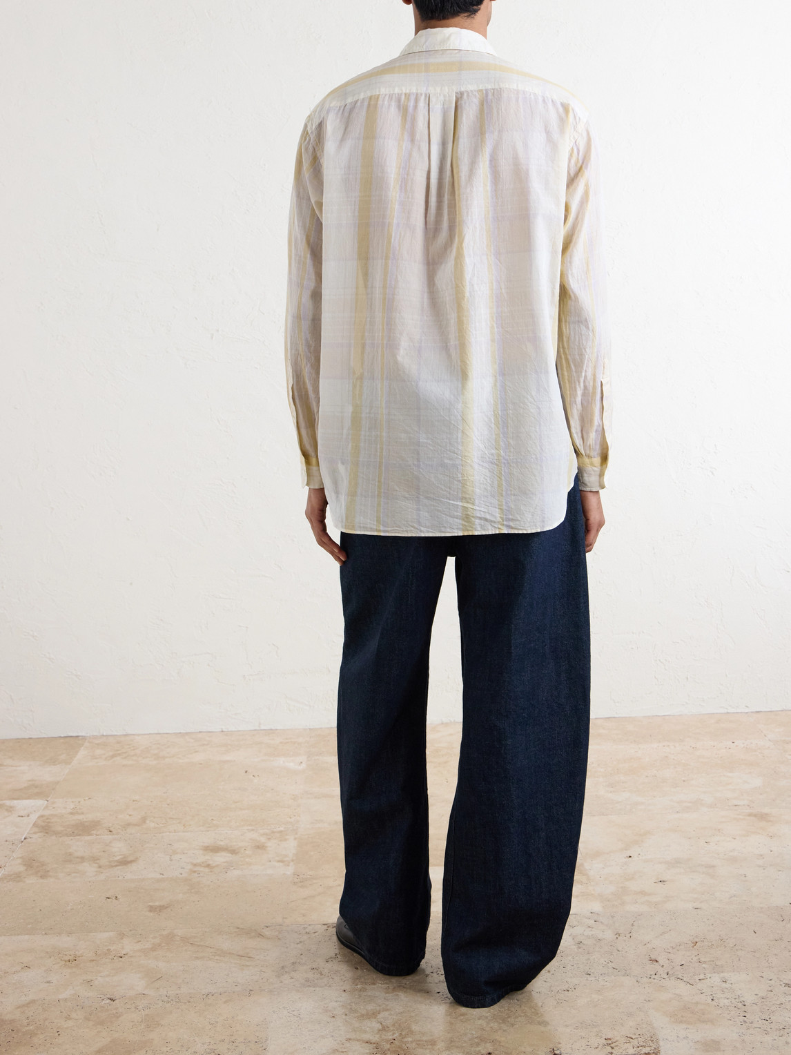  Kaptain Sunshine - Checked Cotton-flannel Shirt - Men - Yellow - 2 