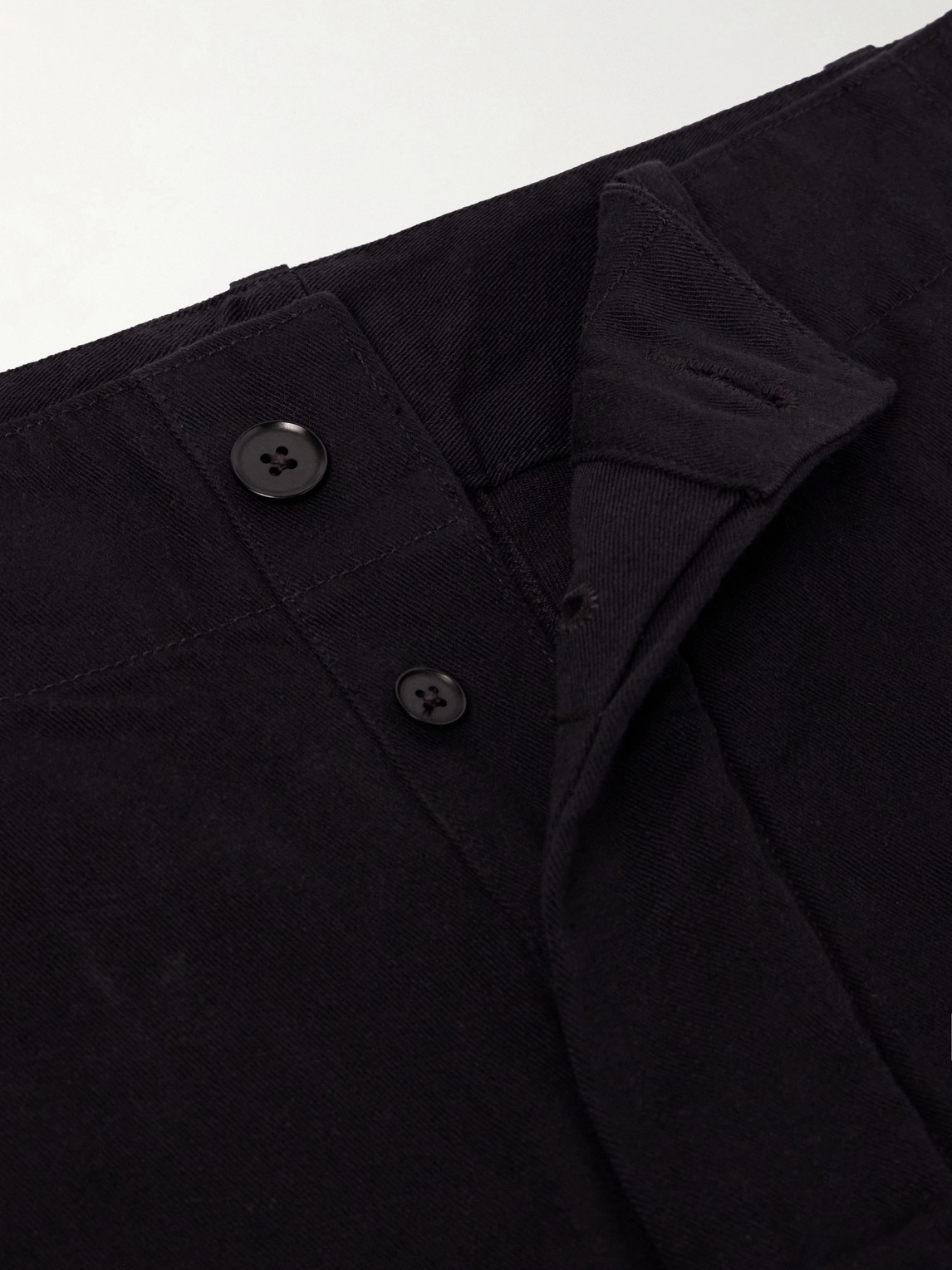 Wide-Leg Cotton-Drill Trousers