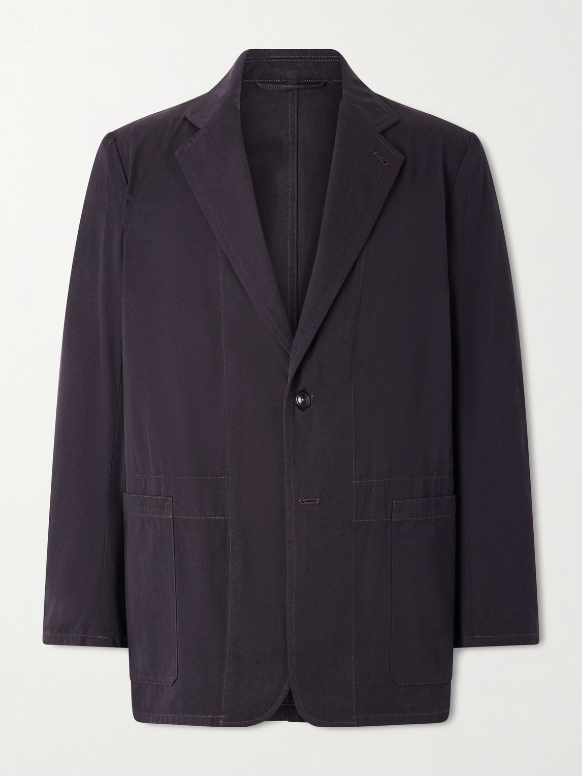 Kaptain Sunshine Take Easy Cotton Blazer In Brown