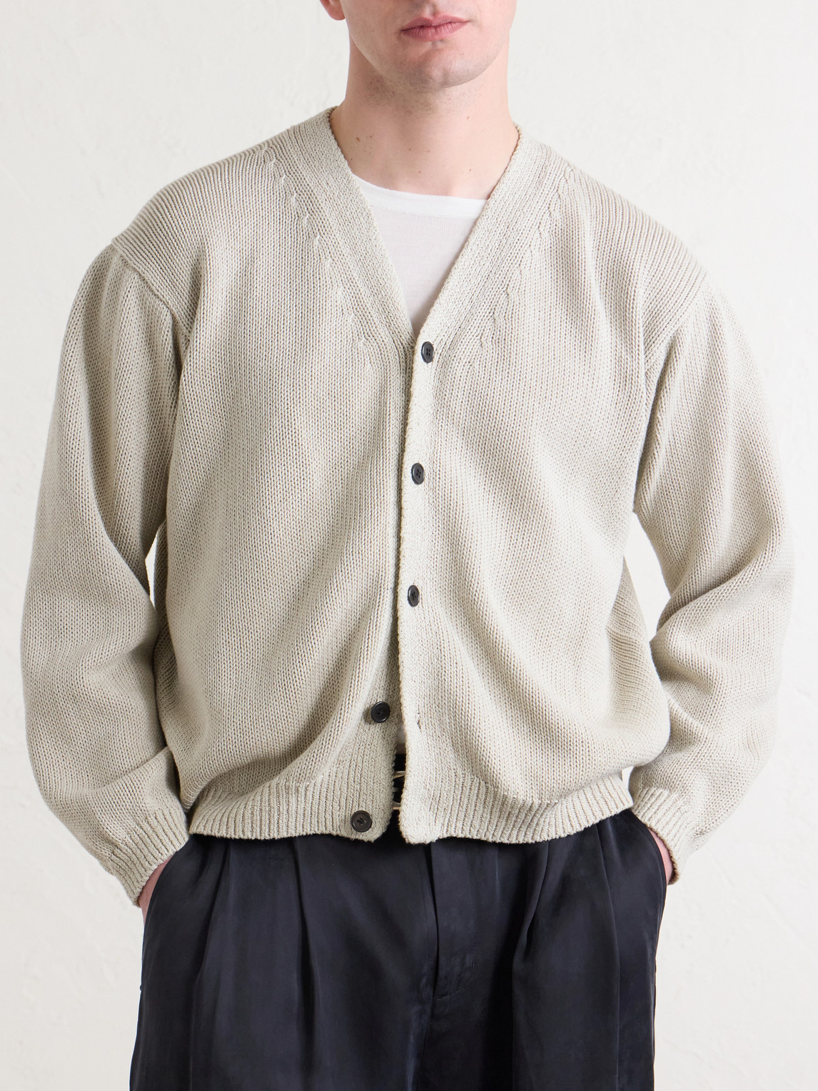  Kaptain Sunshine - Cotton-blend Cardigan - Men - Neutrals - 3 