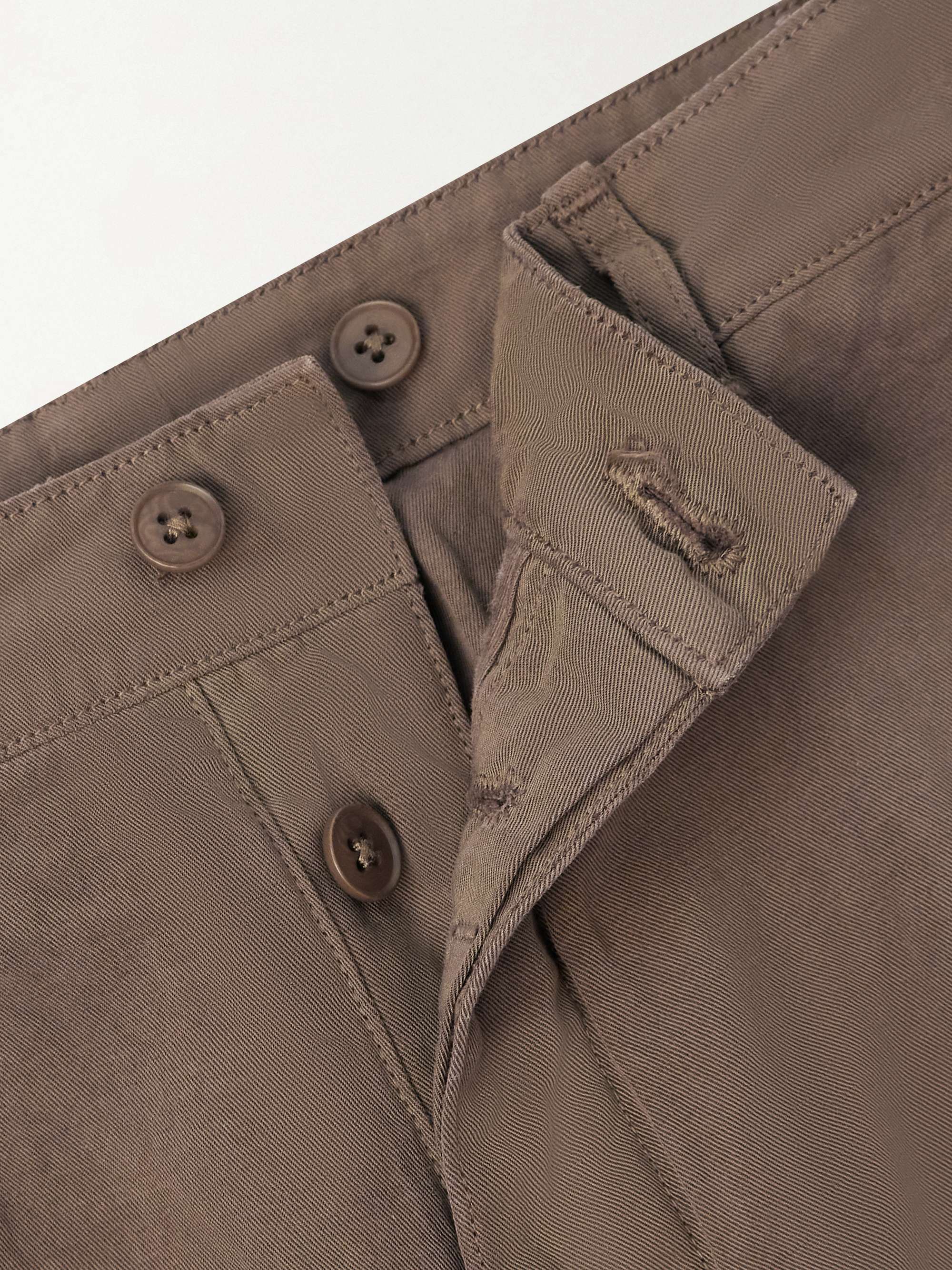 KAPTAIN SUNSHINE Gaba Bucleback Straight-Leg Cotton and Linen