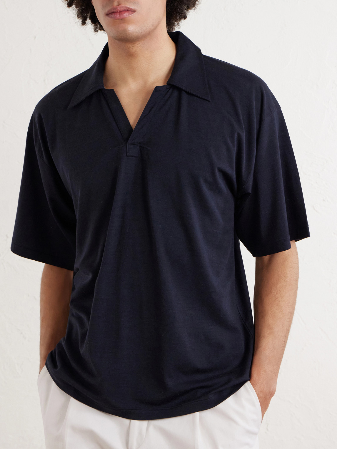 Skipper Oversized Merino Polo Shirt