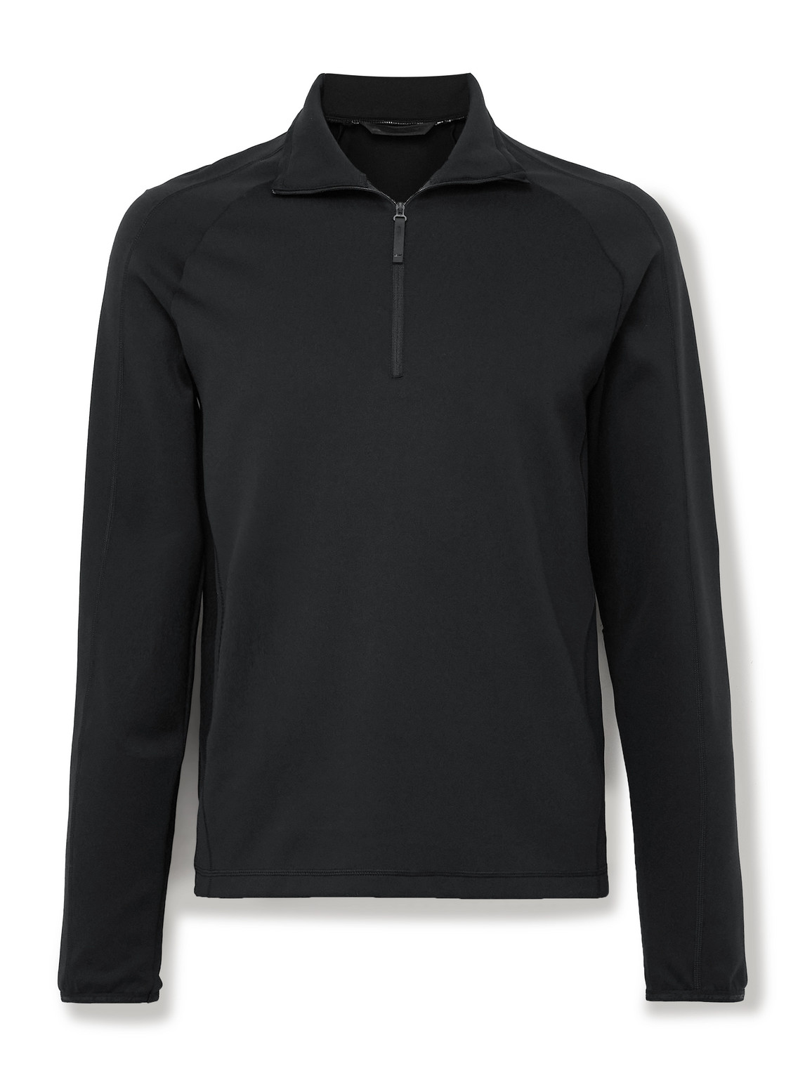 Aztech Mountain Ajax Slim-fit Stretch-jersey Zip-up Ski Base Layer In Black