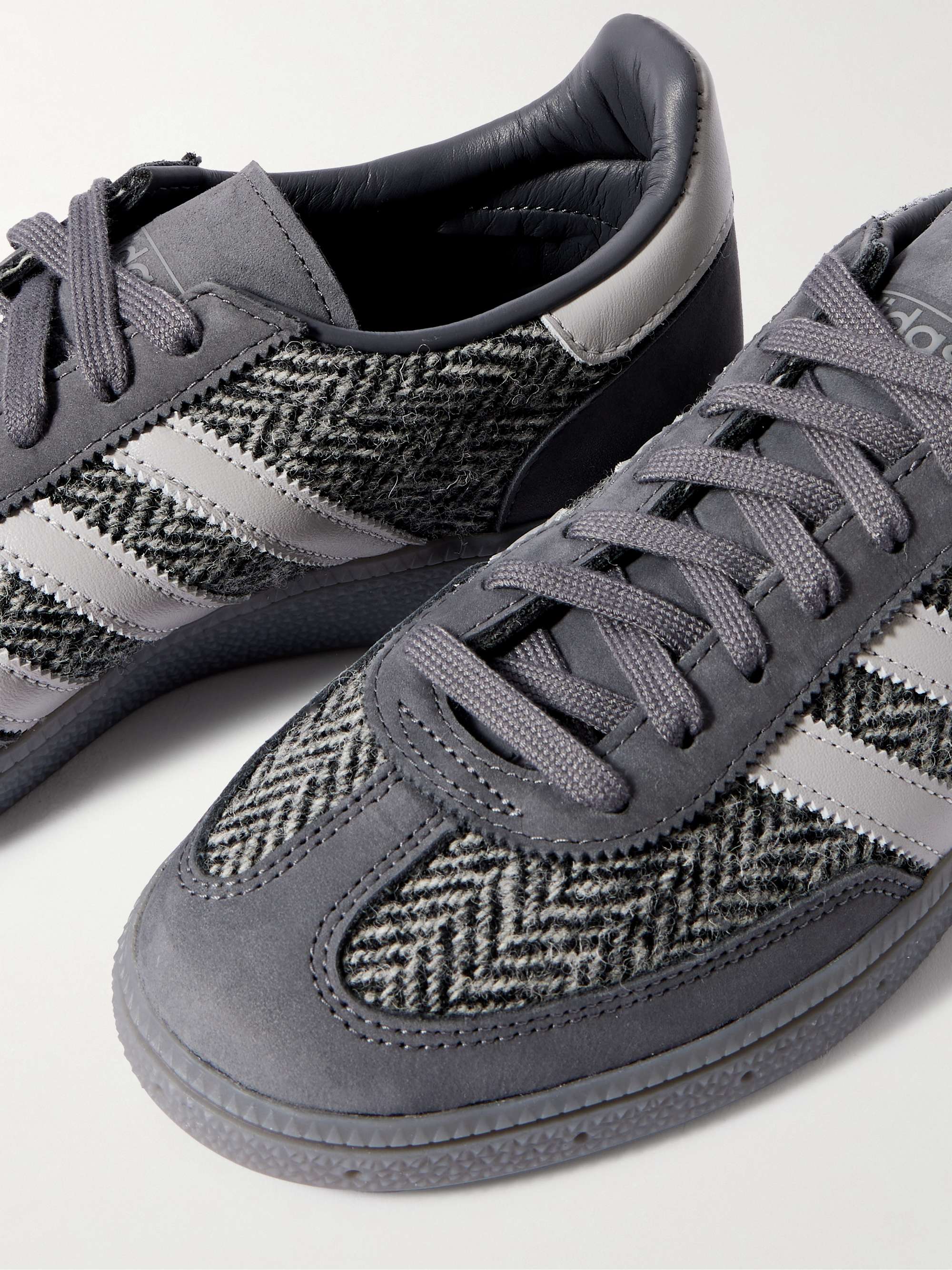ADIDAS ORIGINALS Handball Spezial Nubuck-Trimmed Harris Tweed Sneakers for  Men | MR PORTER