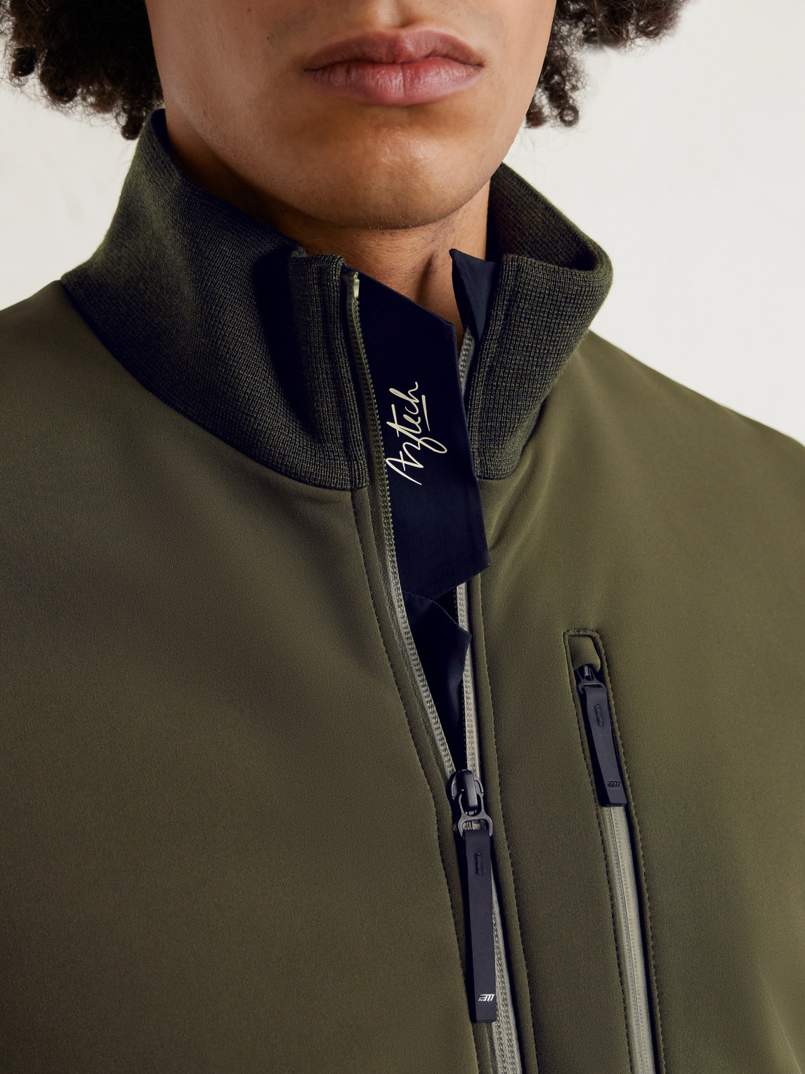 Aztech Mountain Evan Shell And Wool Down Jacket In Green