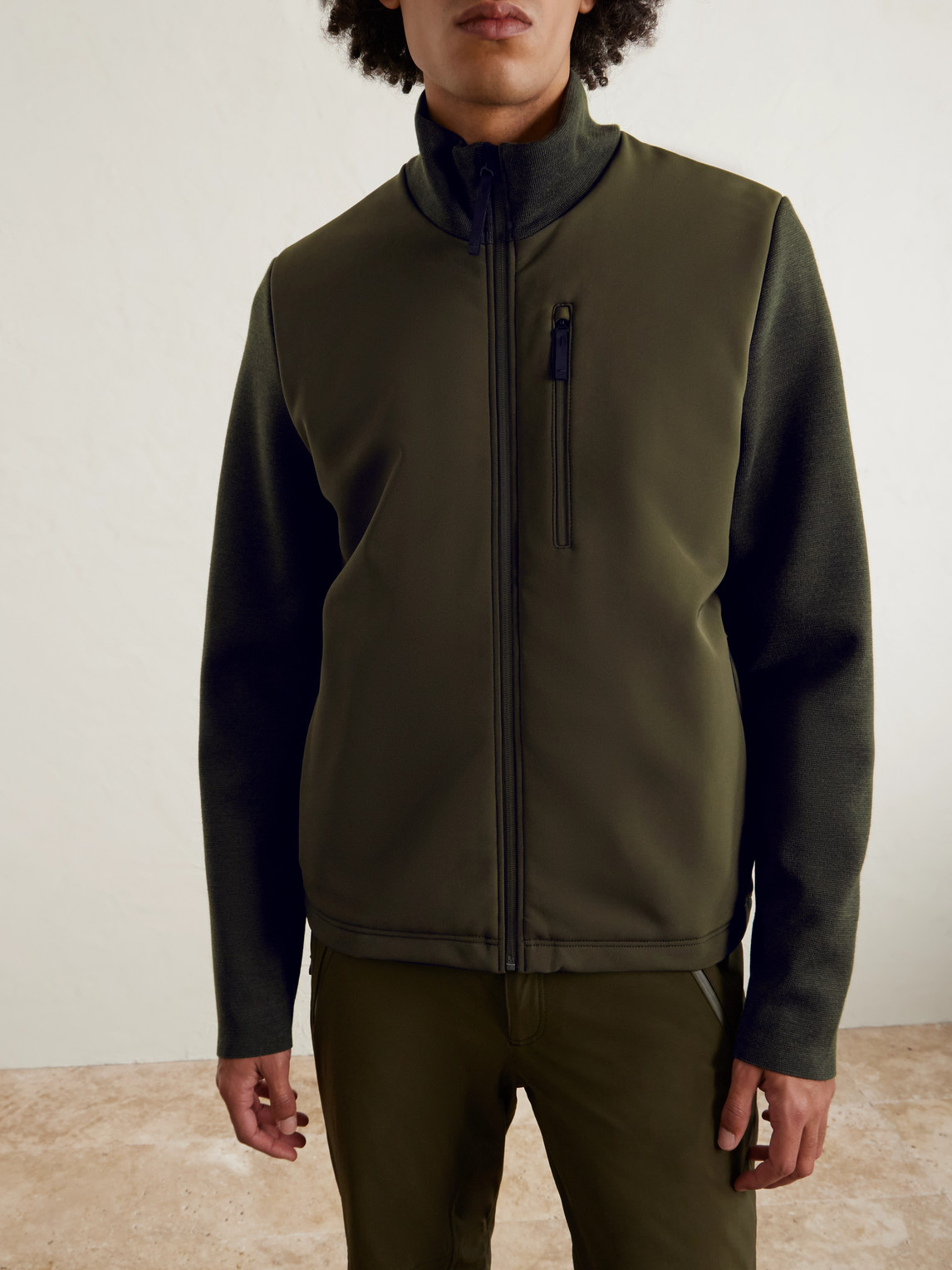 Aztech Mountain Evan Shell And Wool Down Jacket In Green