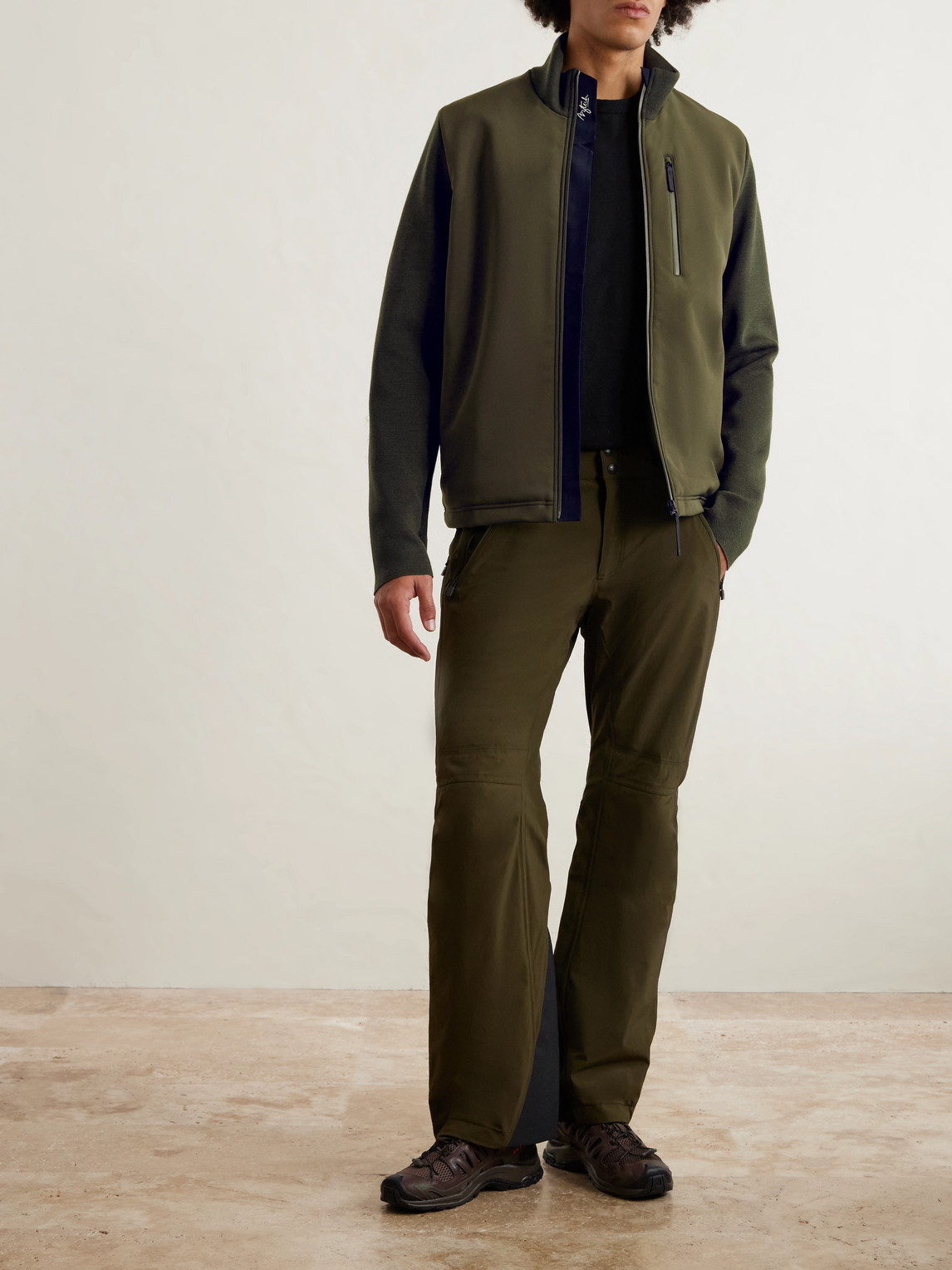 Aztech Mountain Evan Shell And Wool Down Jacket In Green