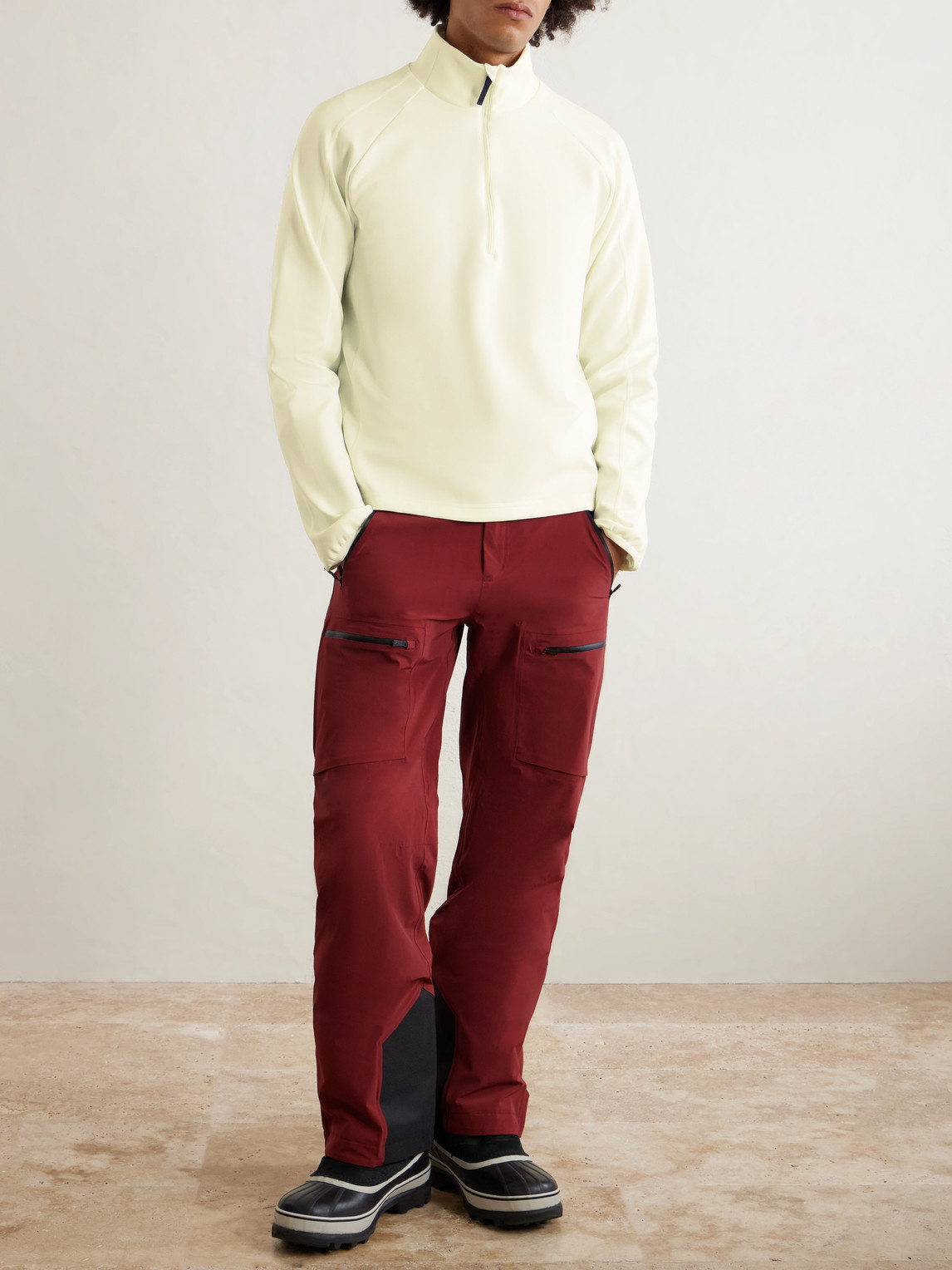 Ajax Slim-Fit Stretch-Jersey Zip-Up Ski Base Layer — 2