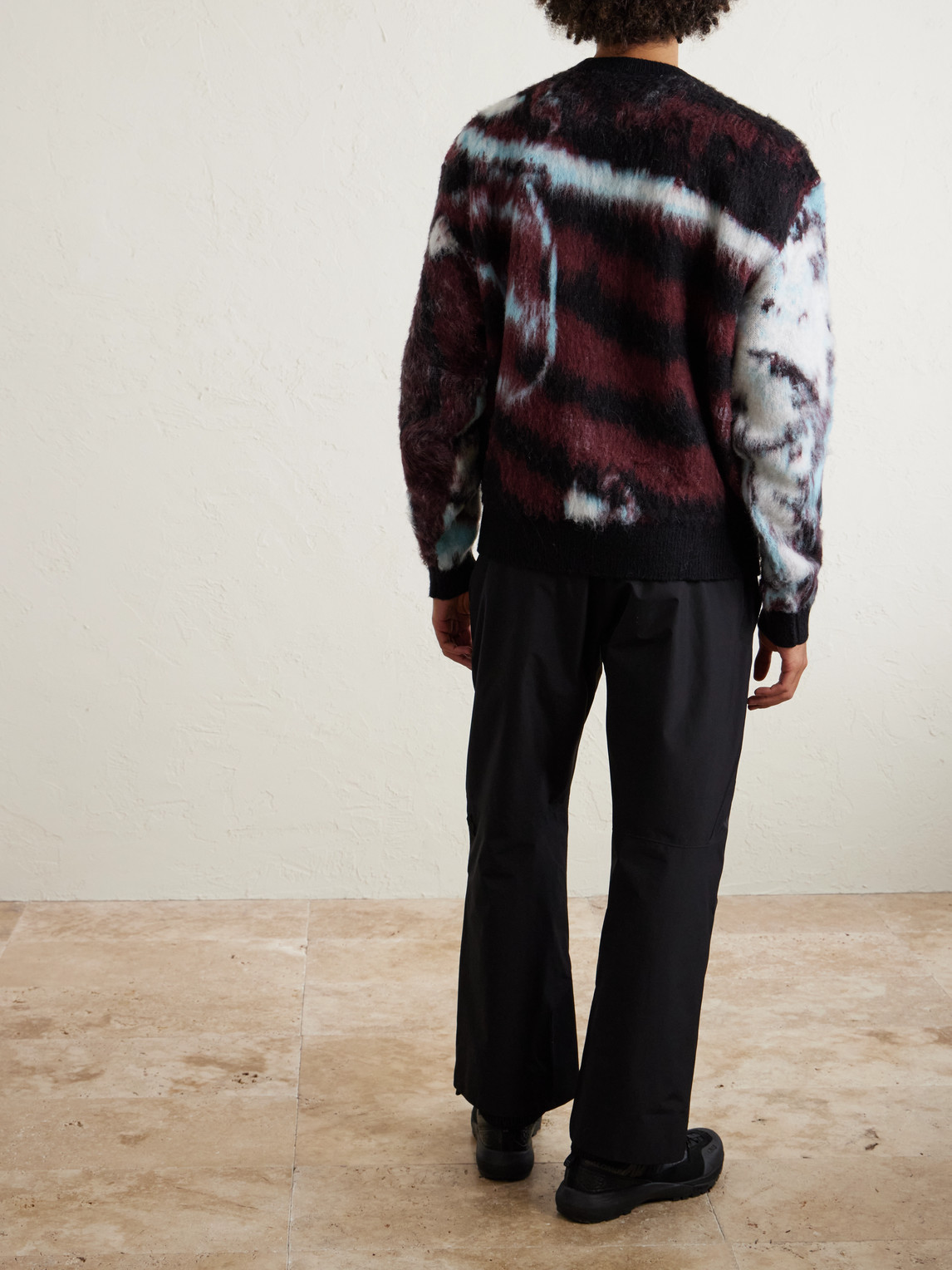  Aztech Mountain - Brushed Knitted Sweater - Men - Burgundy - S 