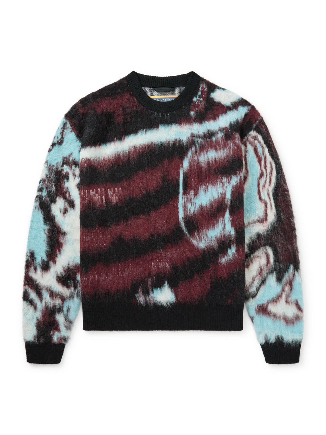 Aztech Mountain Brushed Knitted Sweater In Burgundy