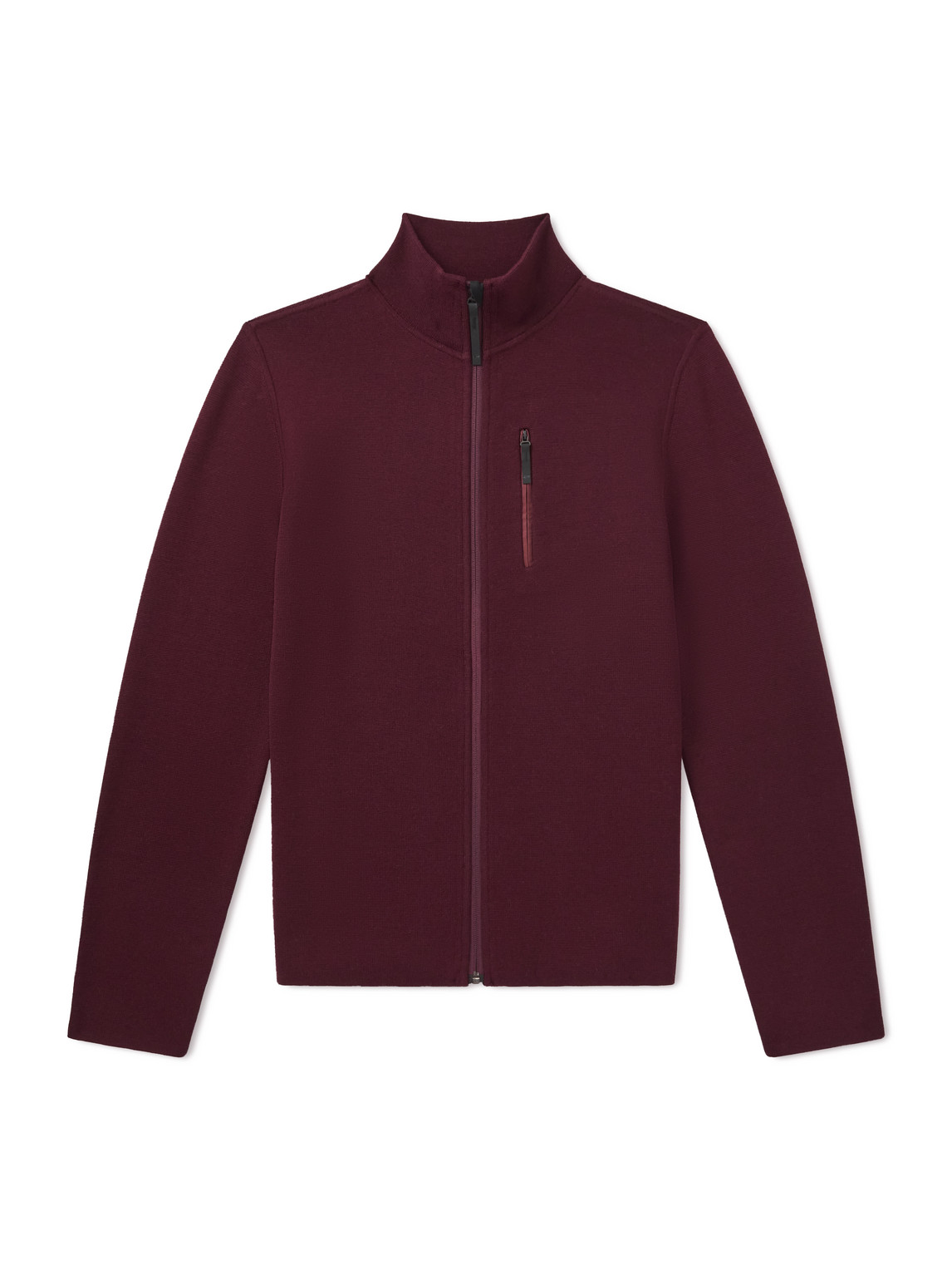 Aztech Mountain Matterhorn Shell-panelled Wool Ski Mid-layer In Burgundy