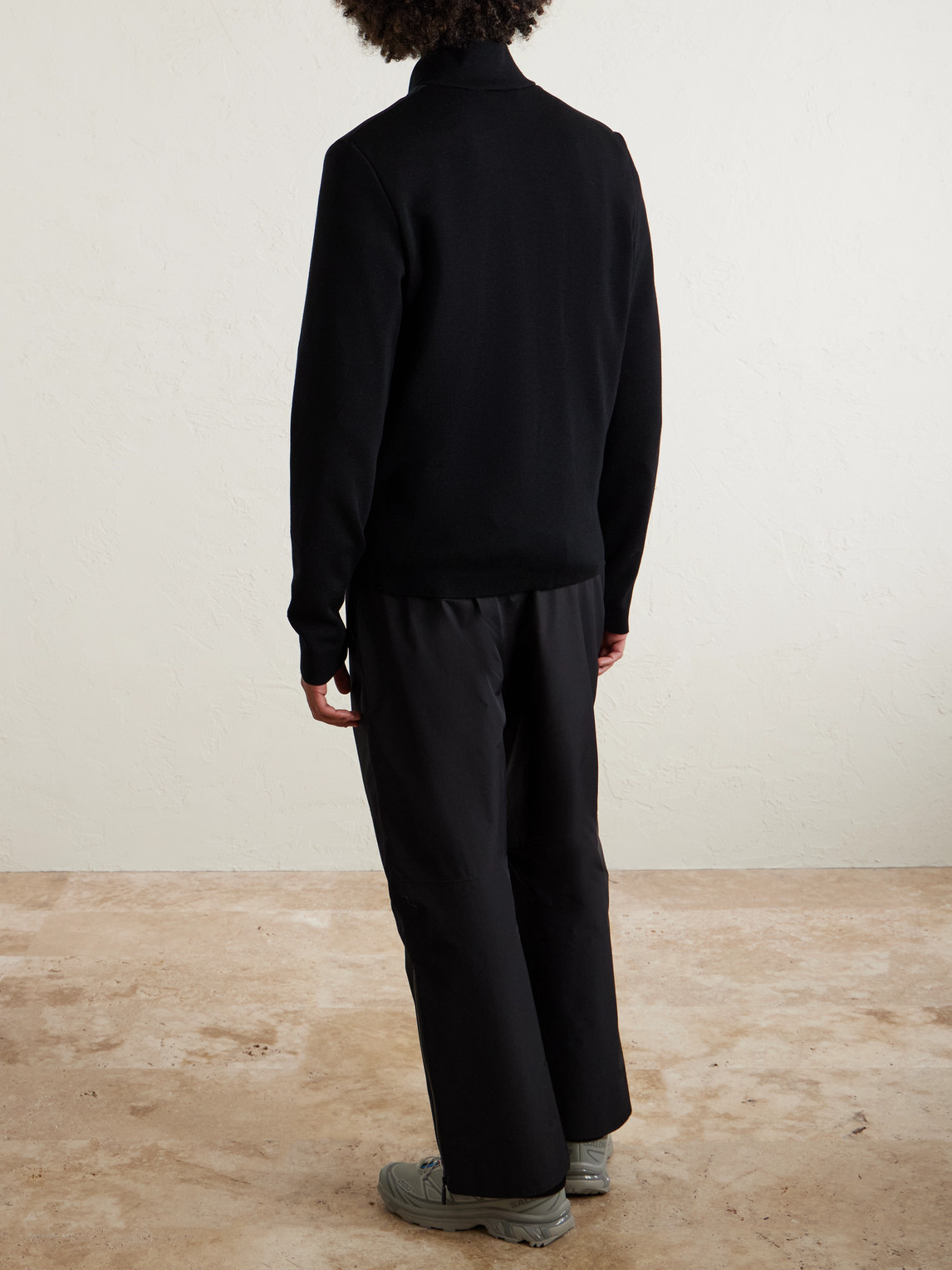 Aztech Mountain Evan Shell And Wool Down Jacket In Black