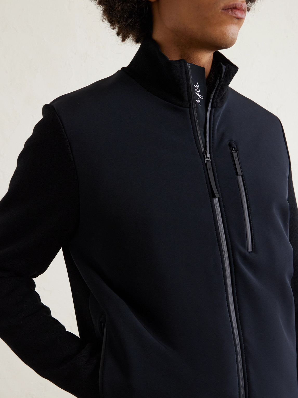 Aztech Mountain Evan Shell And Wool Down Jacket In Black