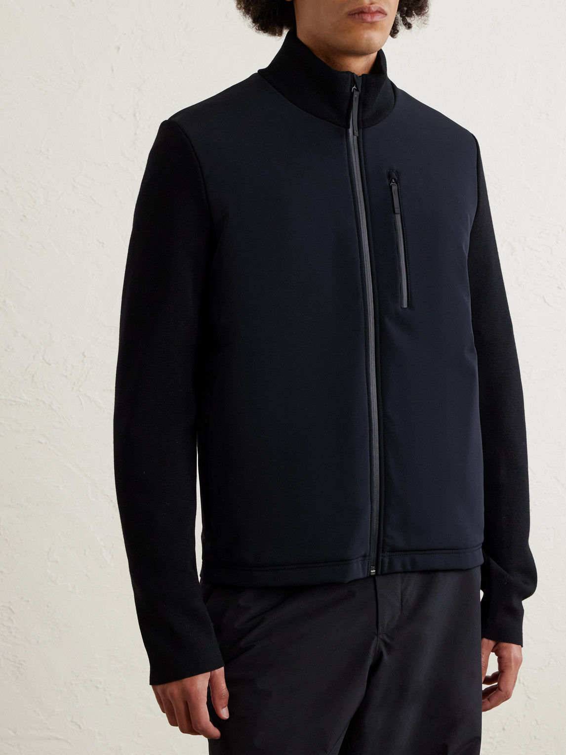 Aztech Mountain Evan Shell And Wool Down Jacket In Black