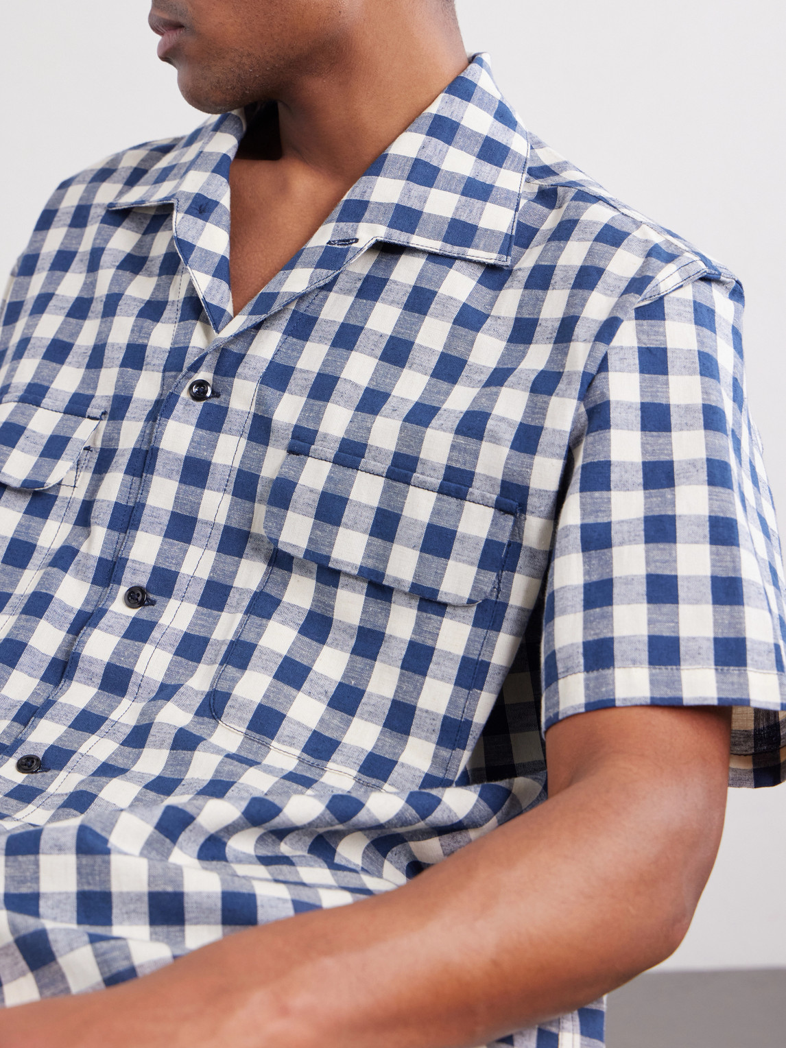 Milano Gingham Cotton And Linen-Blend Shirt