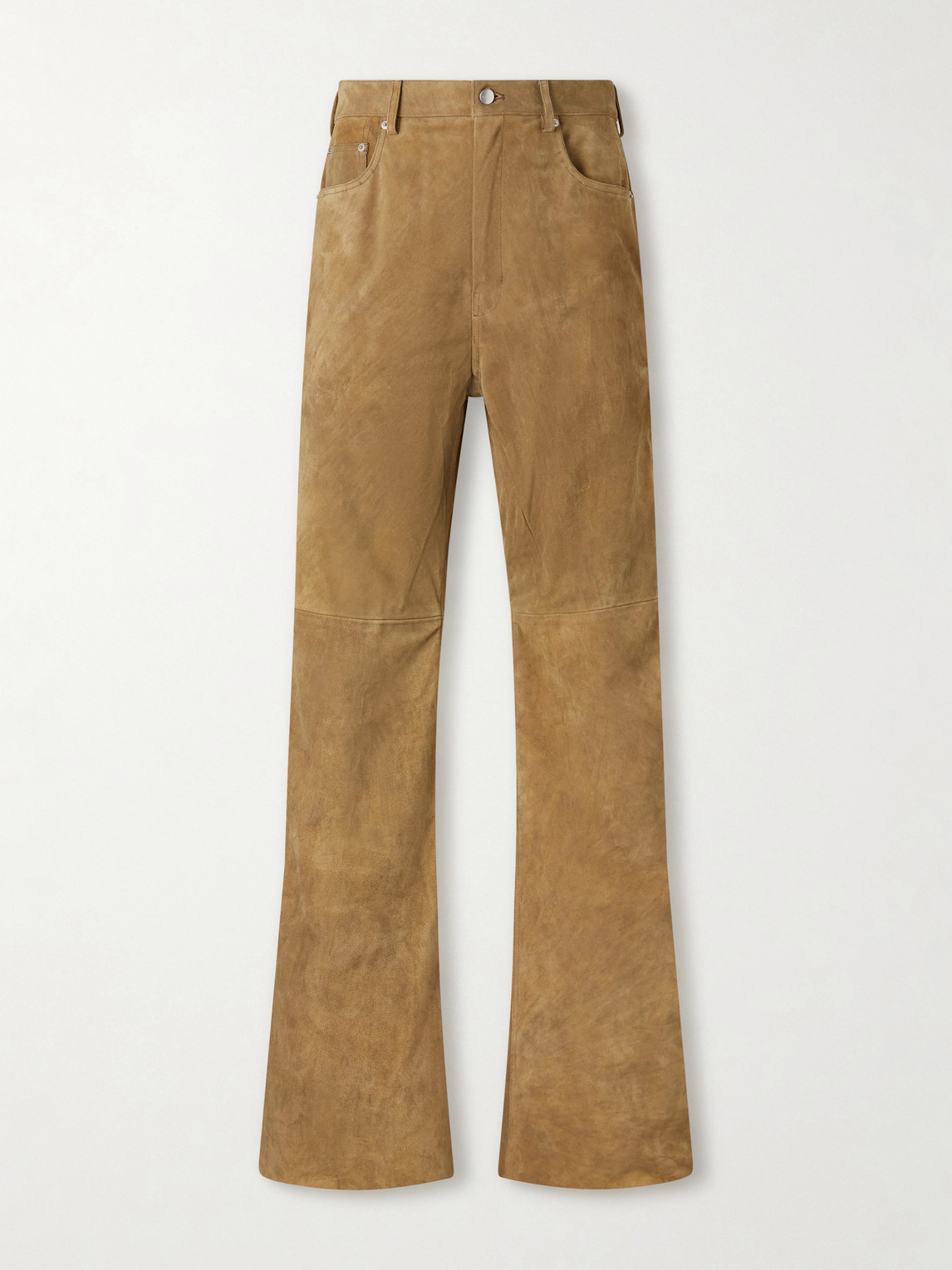 Rick Owens Geth Panelled Wide-Leg Suede Trousers UK/US 30