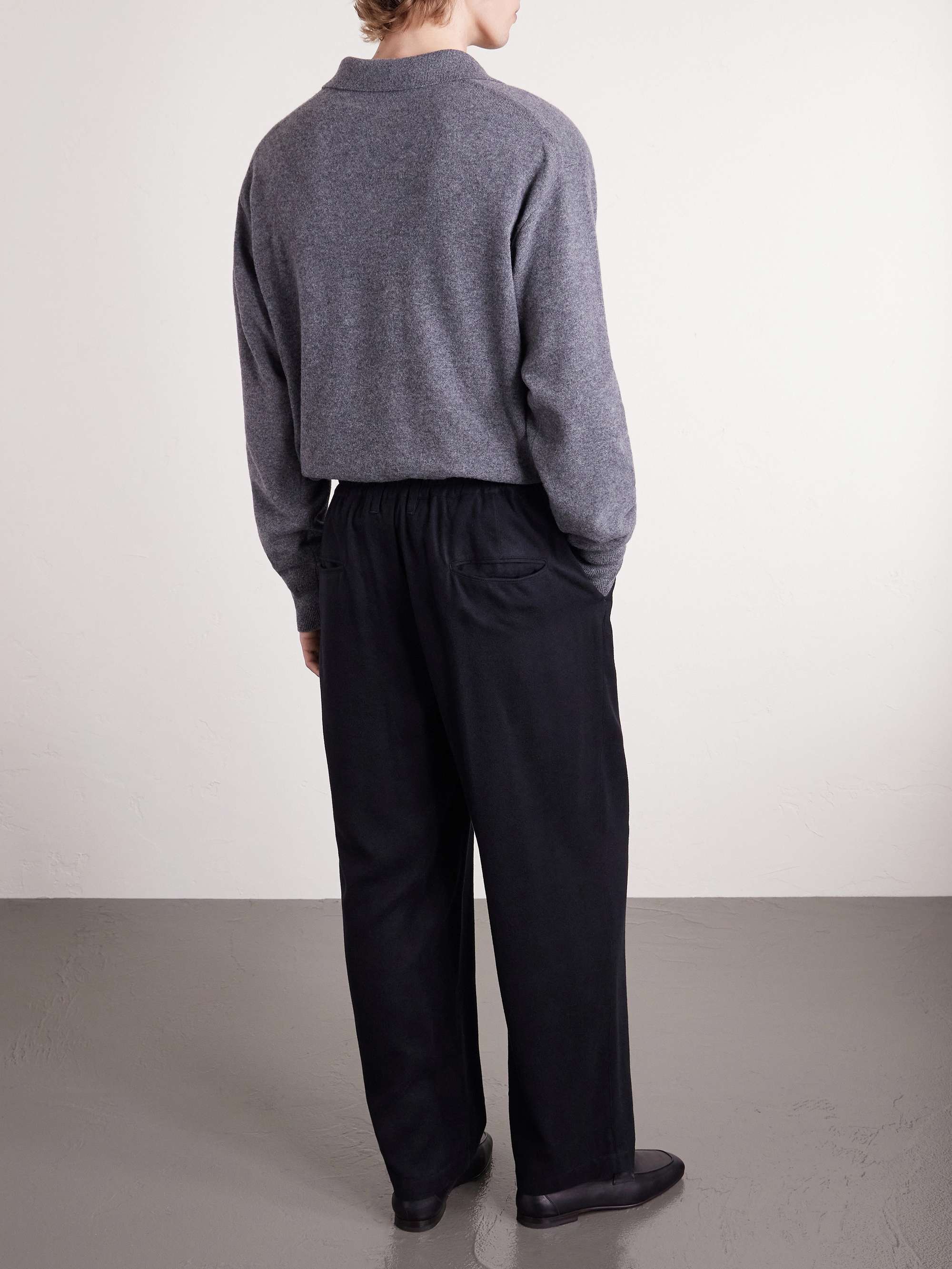 SSSTEIN Straight-Leg Silk-Blend Flannel Trousers for Men | MR PORTER