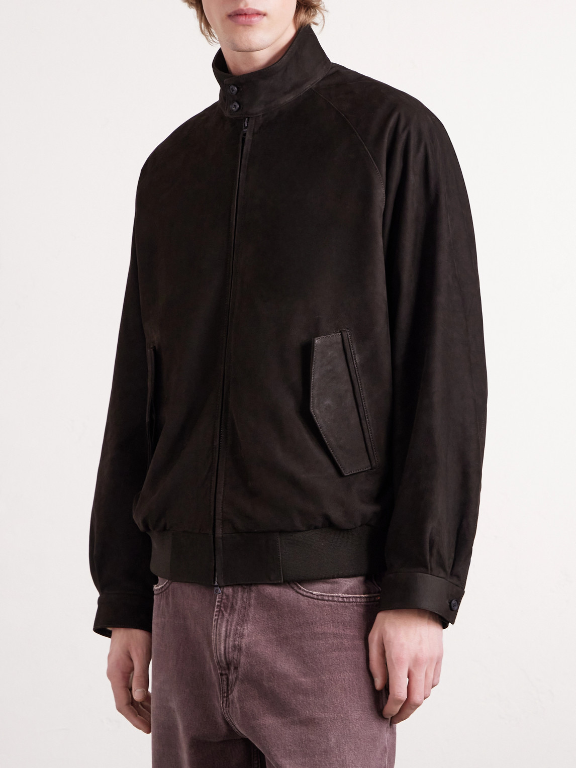  Ssstein - Nubuck Bomber Jacket - Men - Brown - S 
