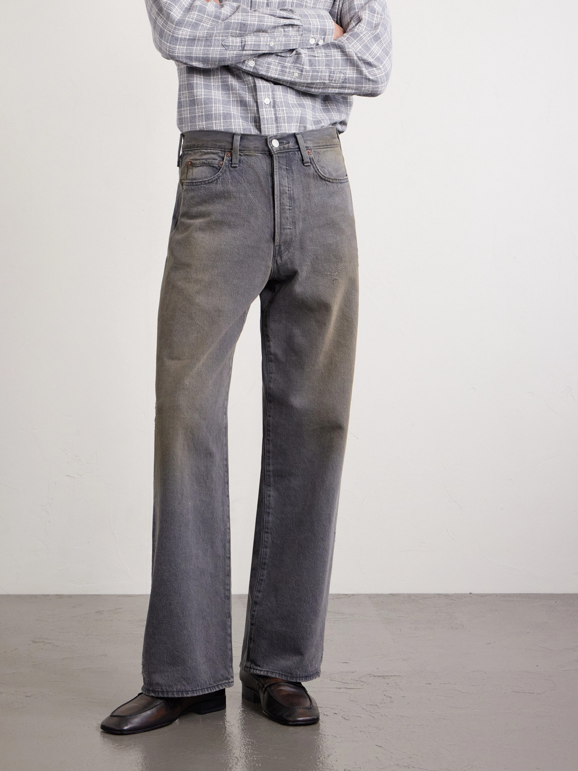  Ssstein - Straight-leg Distressed Jeans - Men - Gray - Xs 