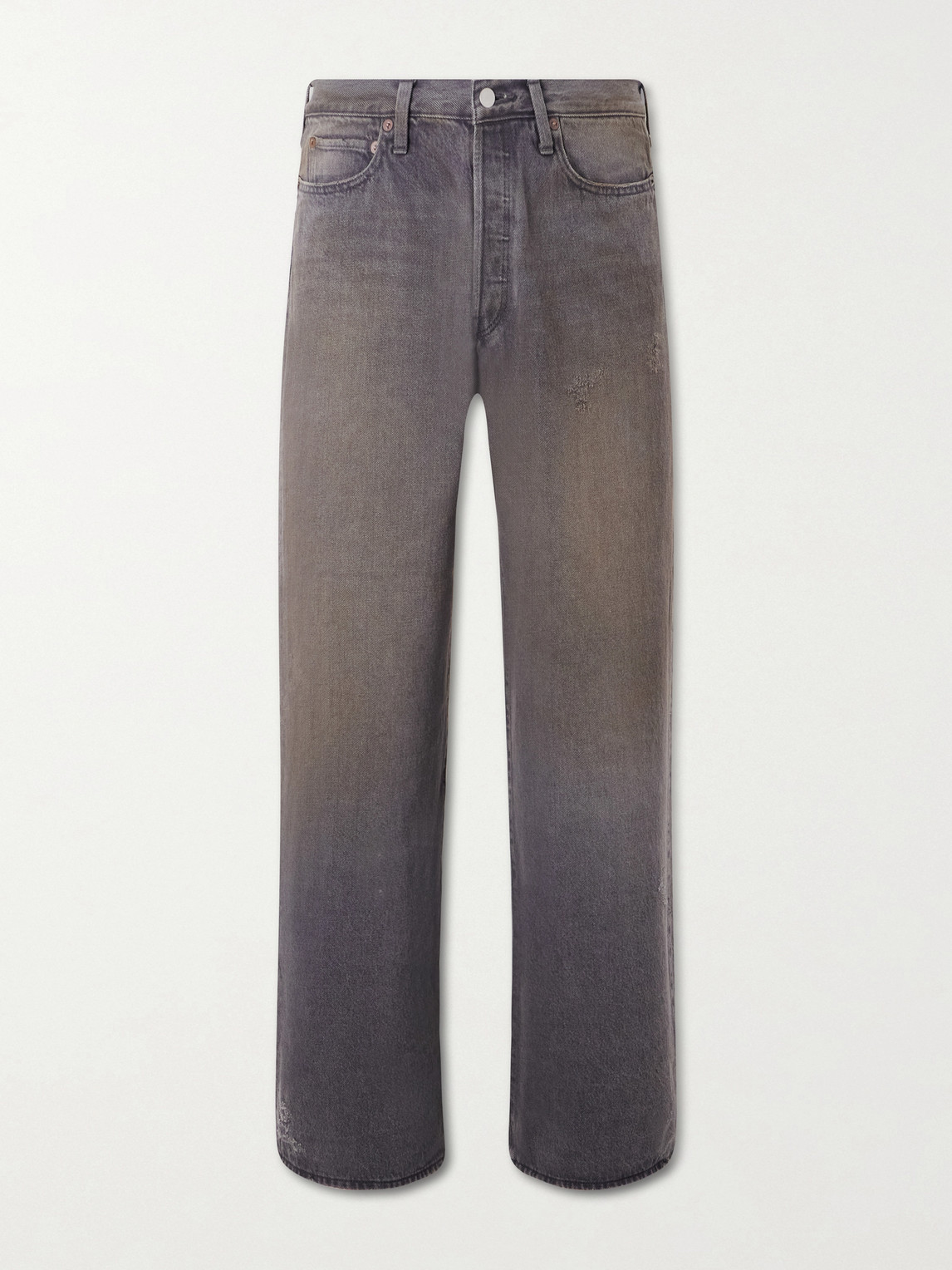 Ssstein Straight-leg Distressed Jeans In Gray
