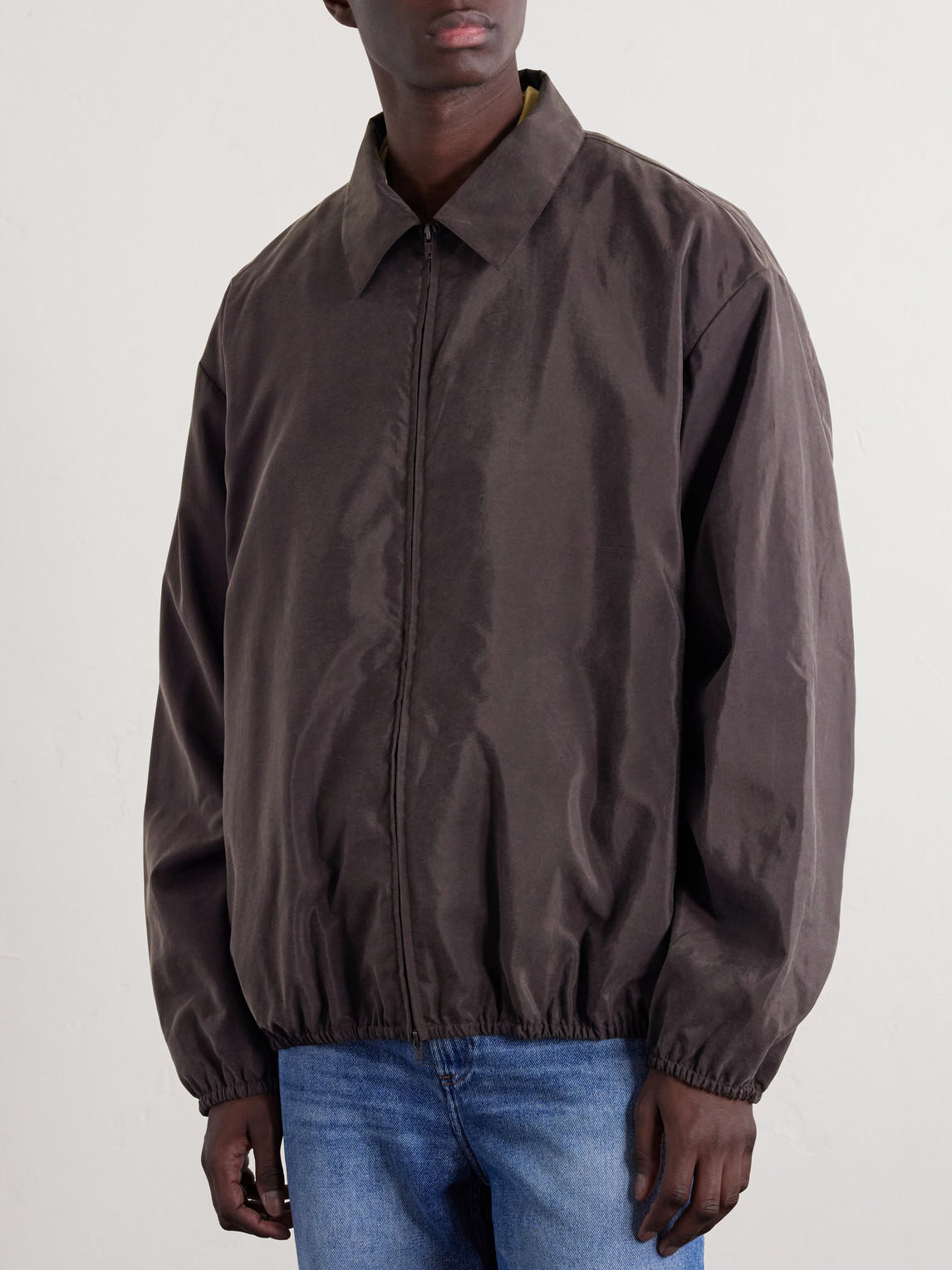 Ssstein - Silk-blend Satin Bomber Jacket - Men - Brown - M 