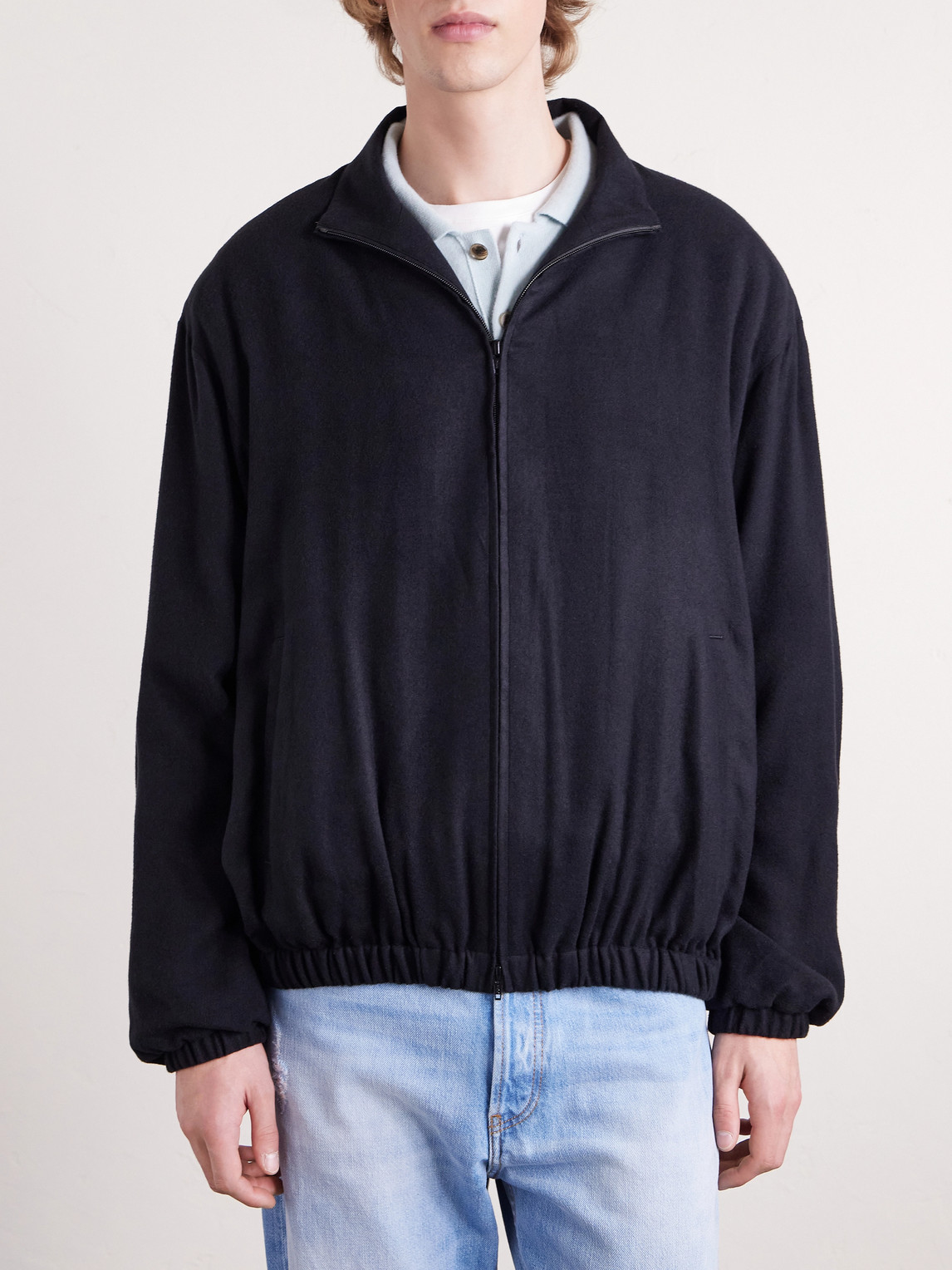  Ssstein - Silk-blend Flannel Jacket - Men - Black - M 