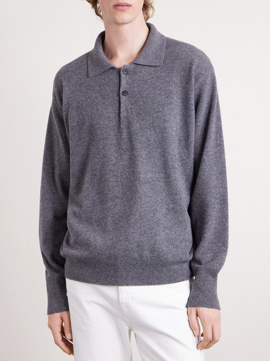  Ssstein - Merino Wool Polo Shirt - Men - Gray - S 