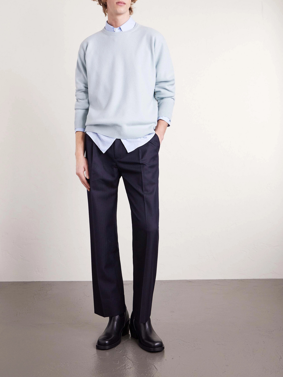 Ssstein Wool Sweater In Blue