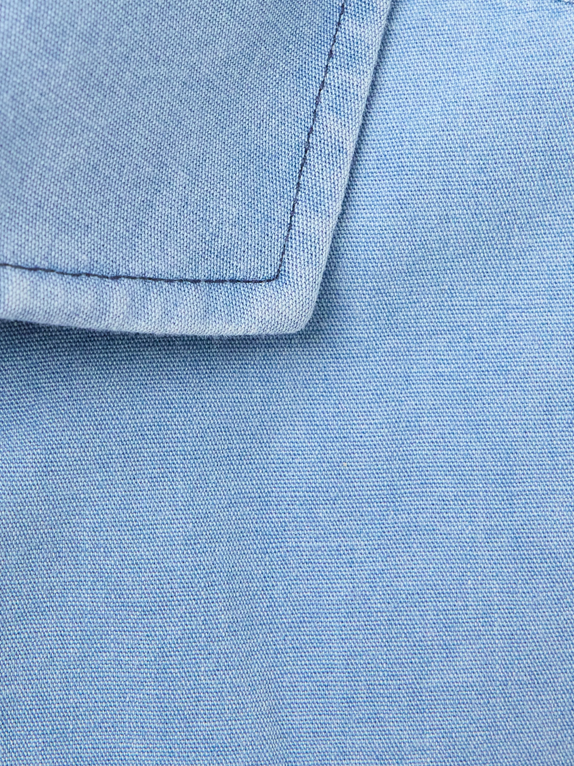 Favourbrook Burlington Cutaway-collar Indigo-dyed Cotton-chambray Shirt In Blue