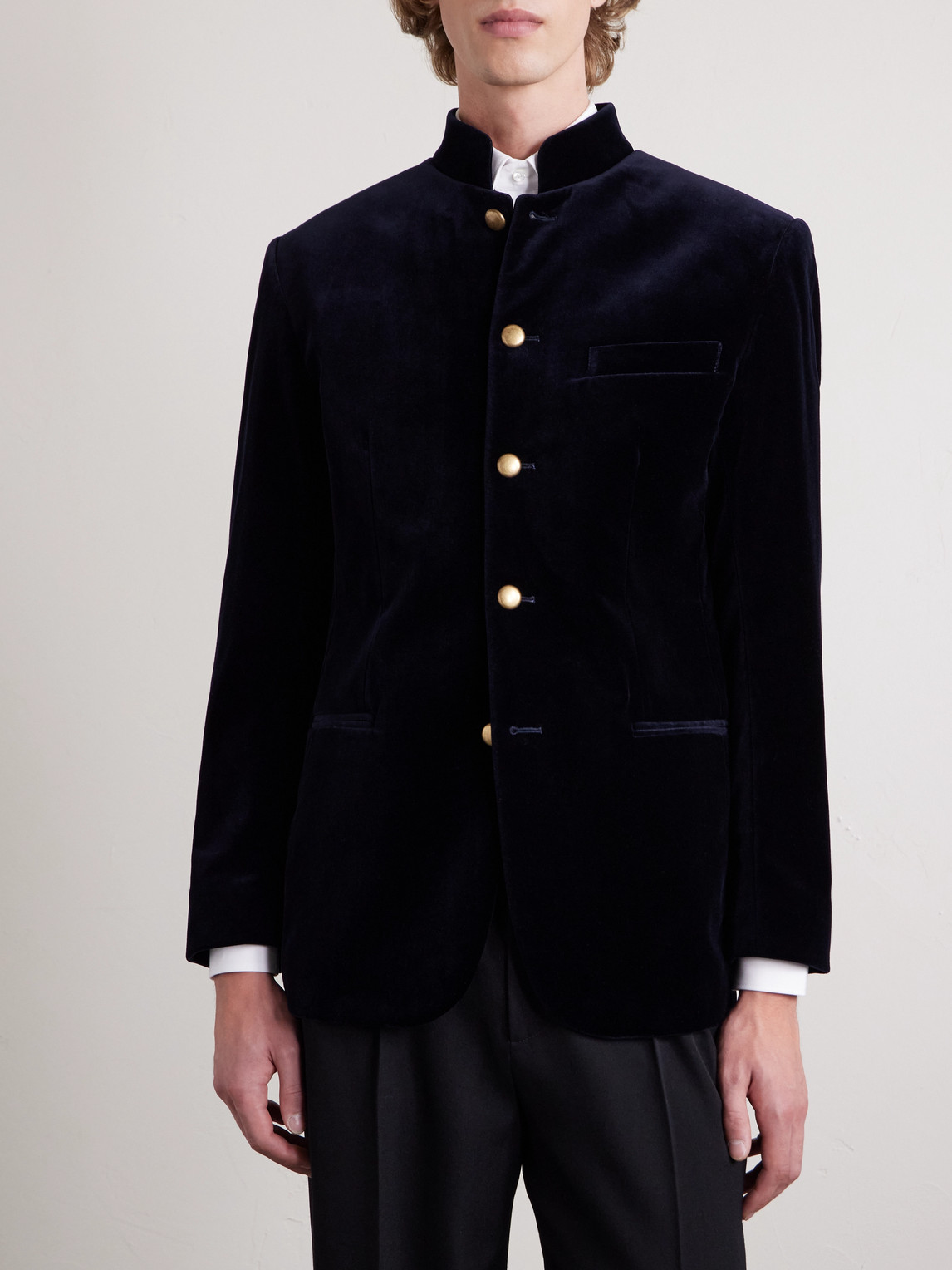 Favourbrook - Cotton-velvet Jacket - Men - Blue - Uk/us 38 