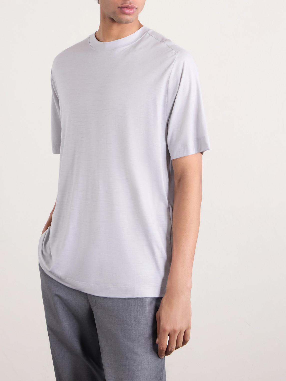 Runner Logo-Print Merino T-Shirt