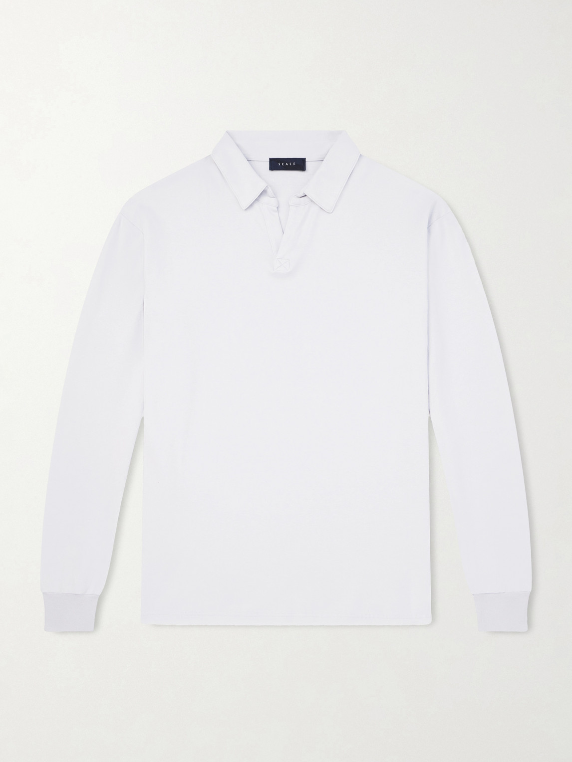 Sease Supima Cotton-jersey Polo Shirt In Gray