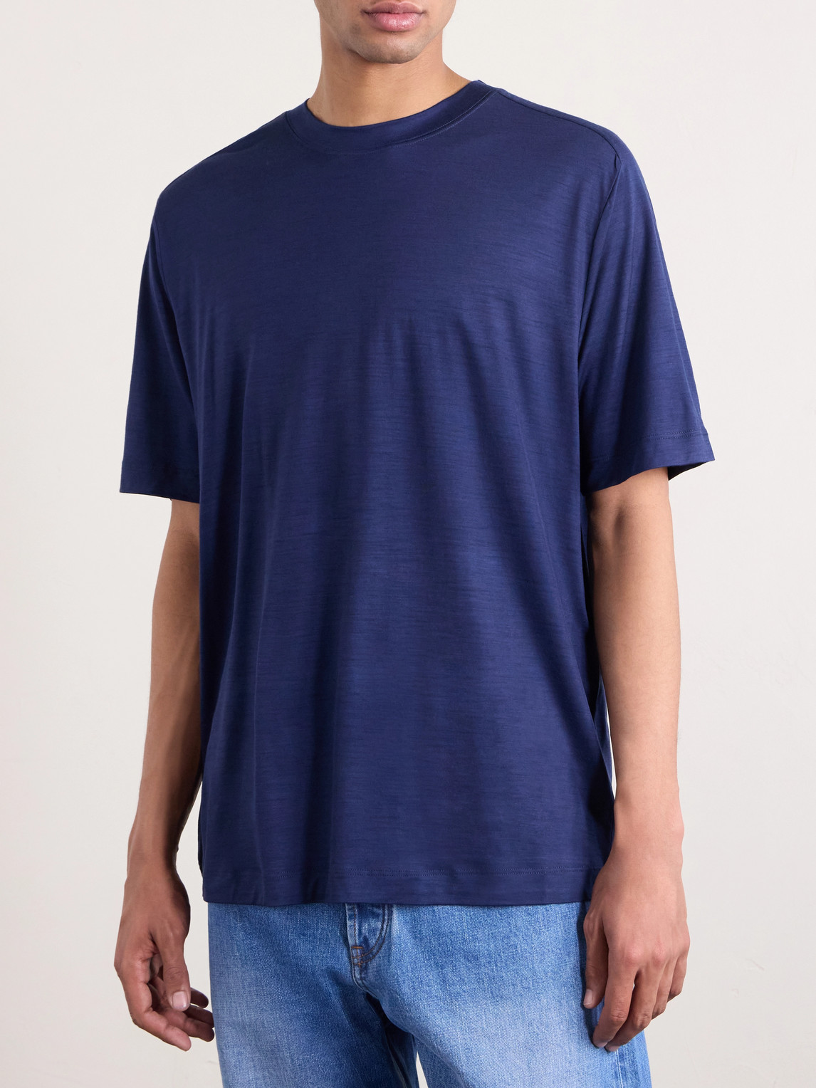 Runner Logo-Print Merino T-Shirt