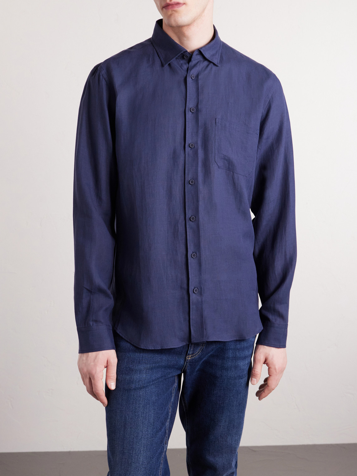  Sease - Hemp Shirt - Men - Blue - S 