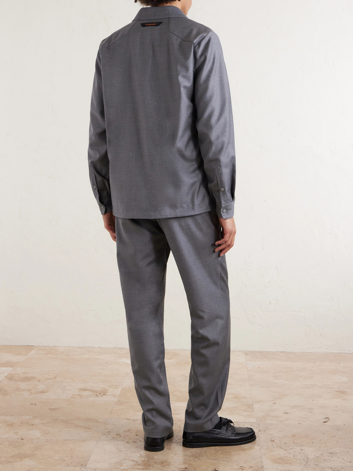 Sease - Summer Mindset Straight-leg Virgin Wool Drawstring Trousers - Men - Gray - L 