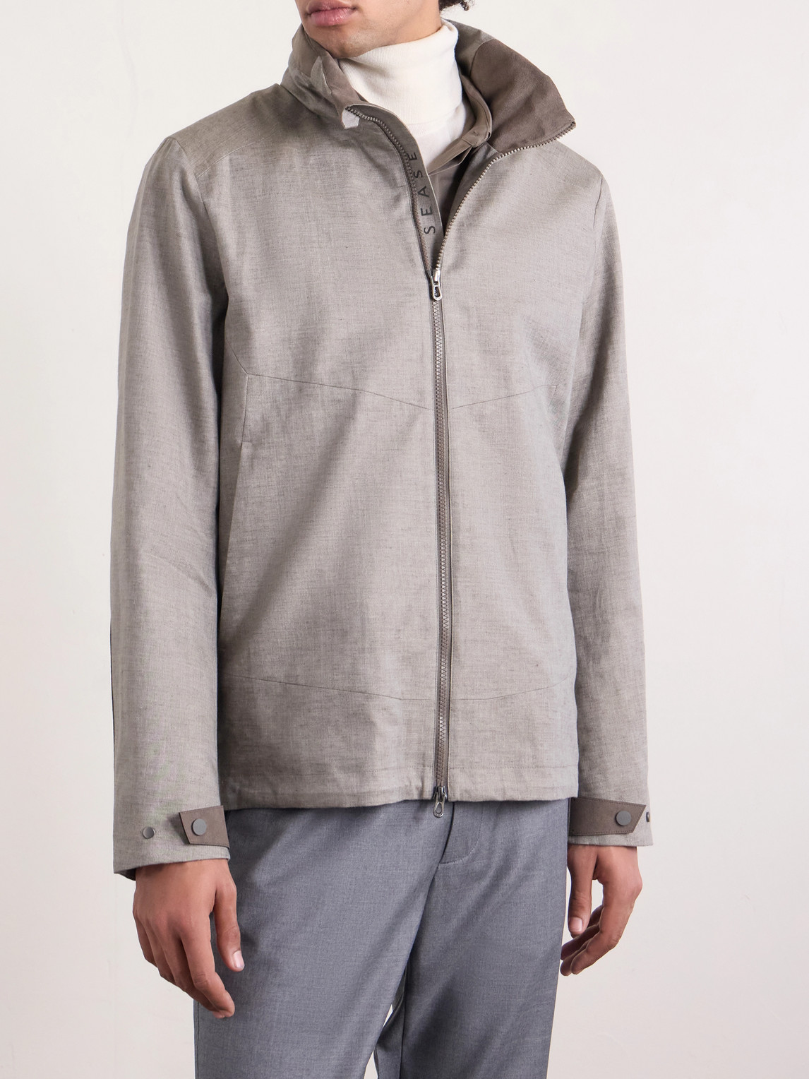  Sease - Cruise 2.0 Linen Hooded Jacket - Men - Gray - S 