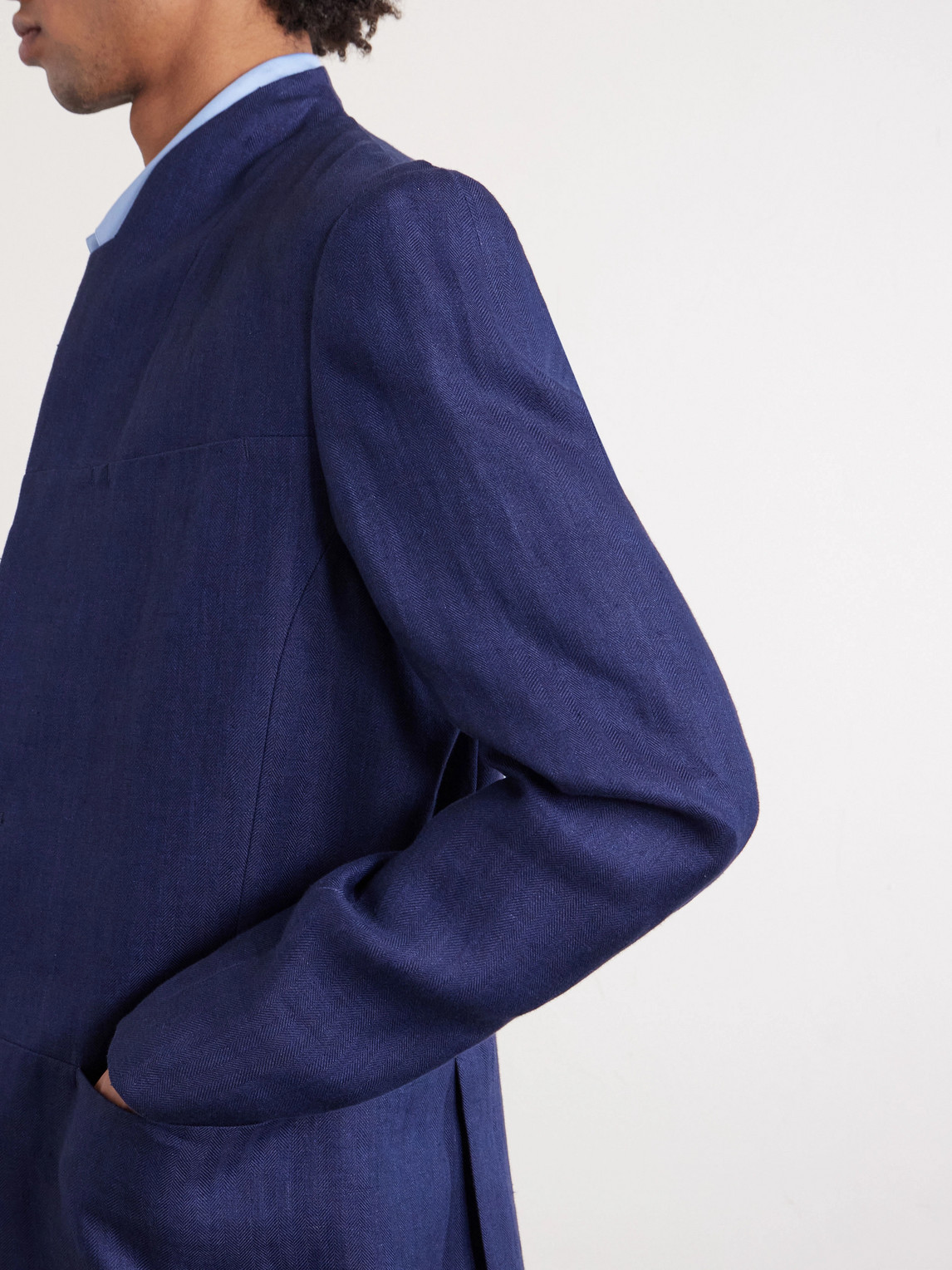 Ellen Linen And Cotton-Blend Blazer
