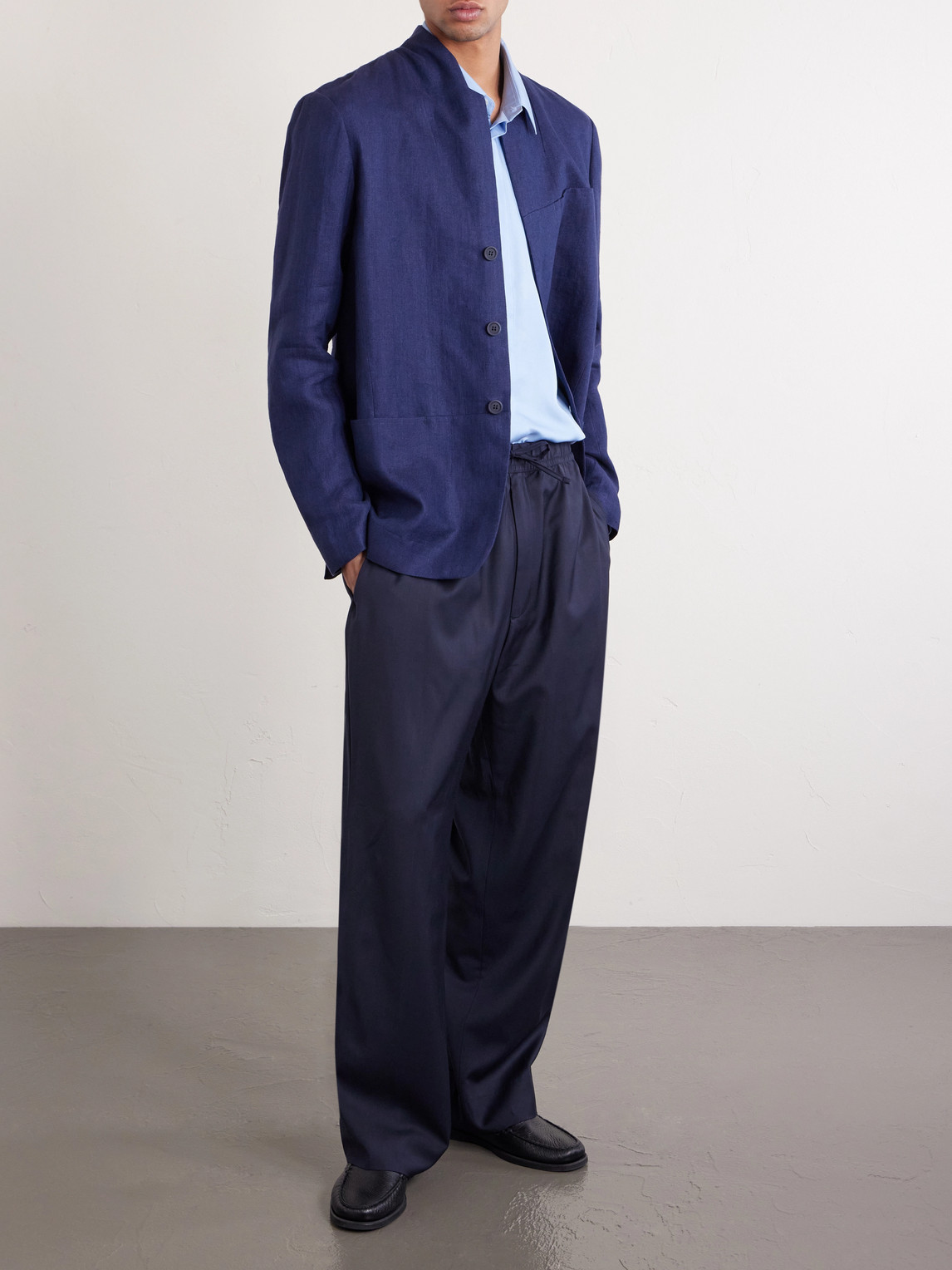 Ellen Linen And Cotton-Blend Blazer