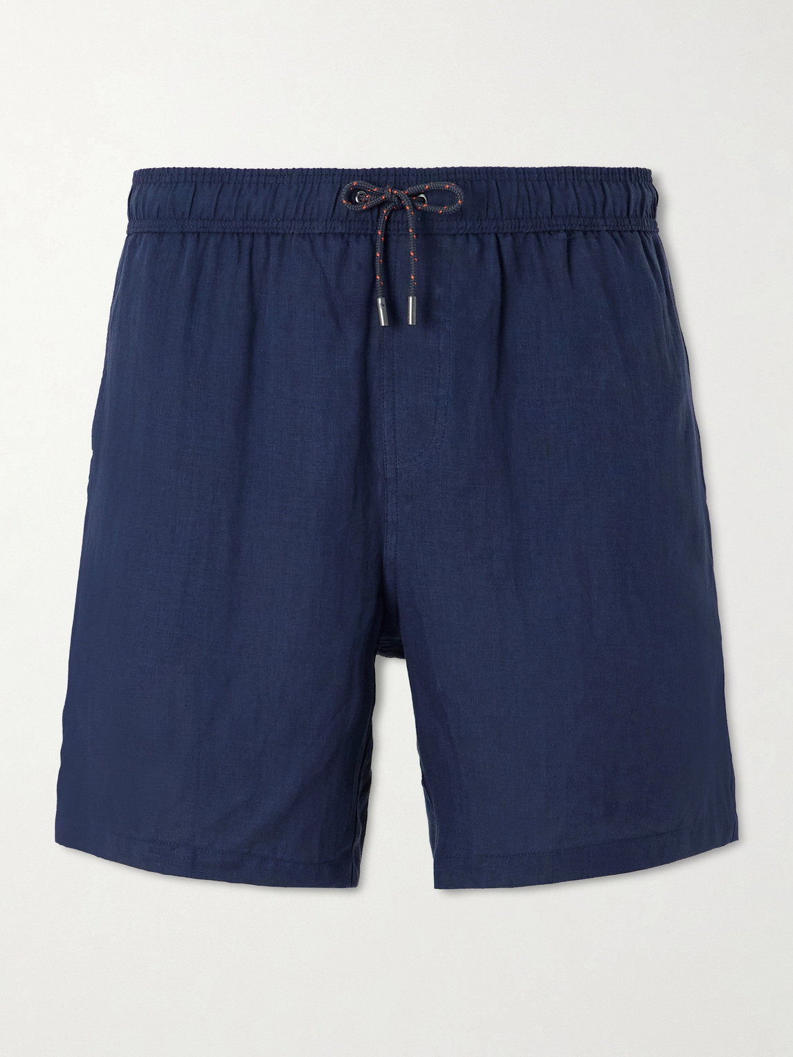 Sease Cod-2 Straight-leg Hemp Drawstring Shorts In Blue